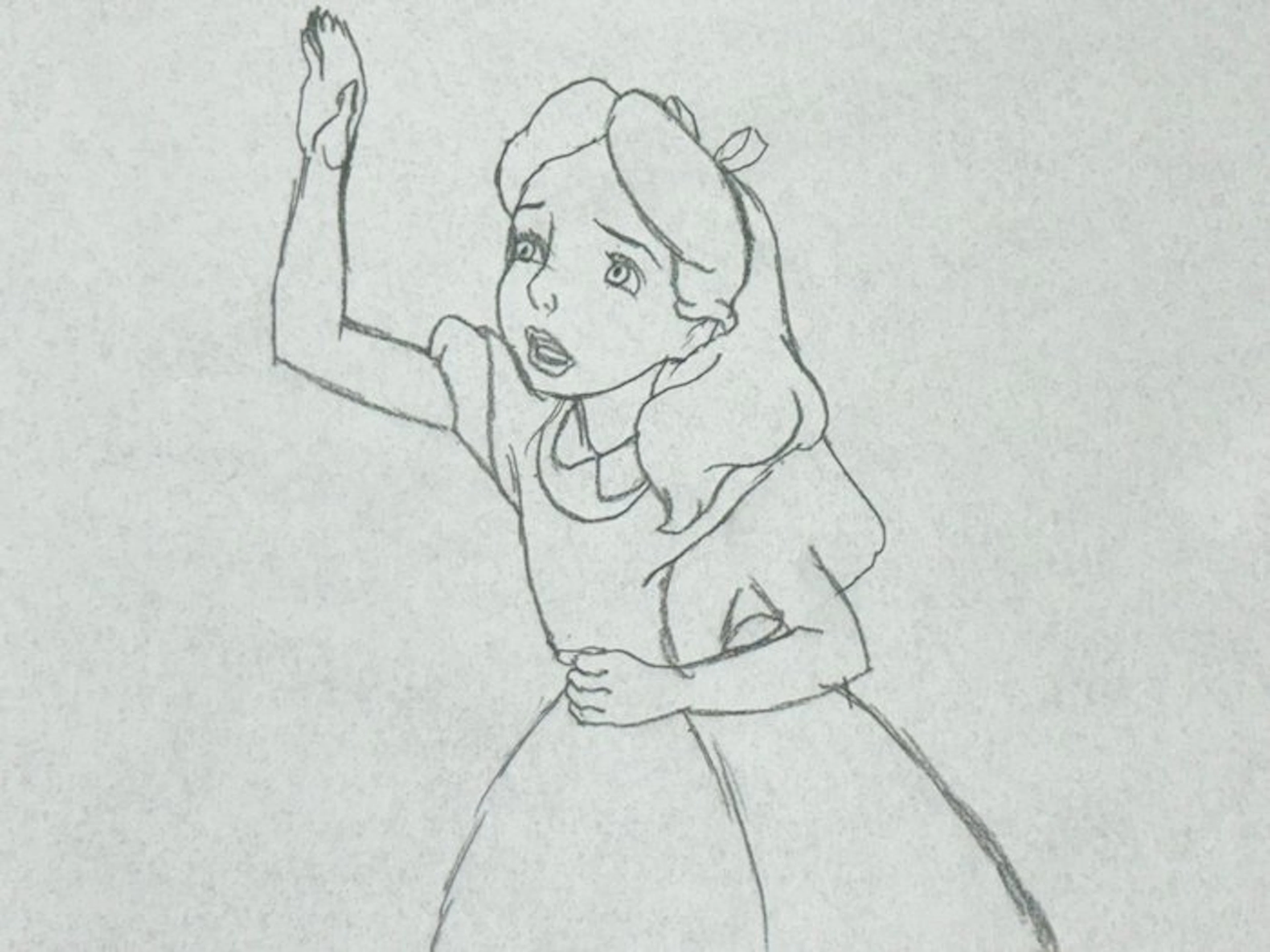 Walt Disney - Original Publicity Drawing of Alice (ca
