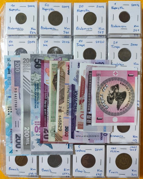 World lot: 146 coins from 44 countries