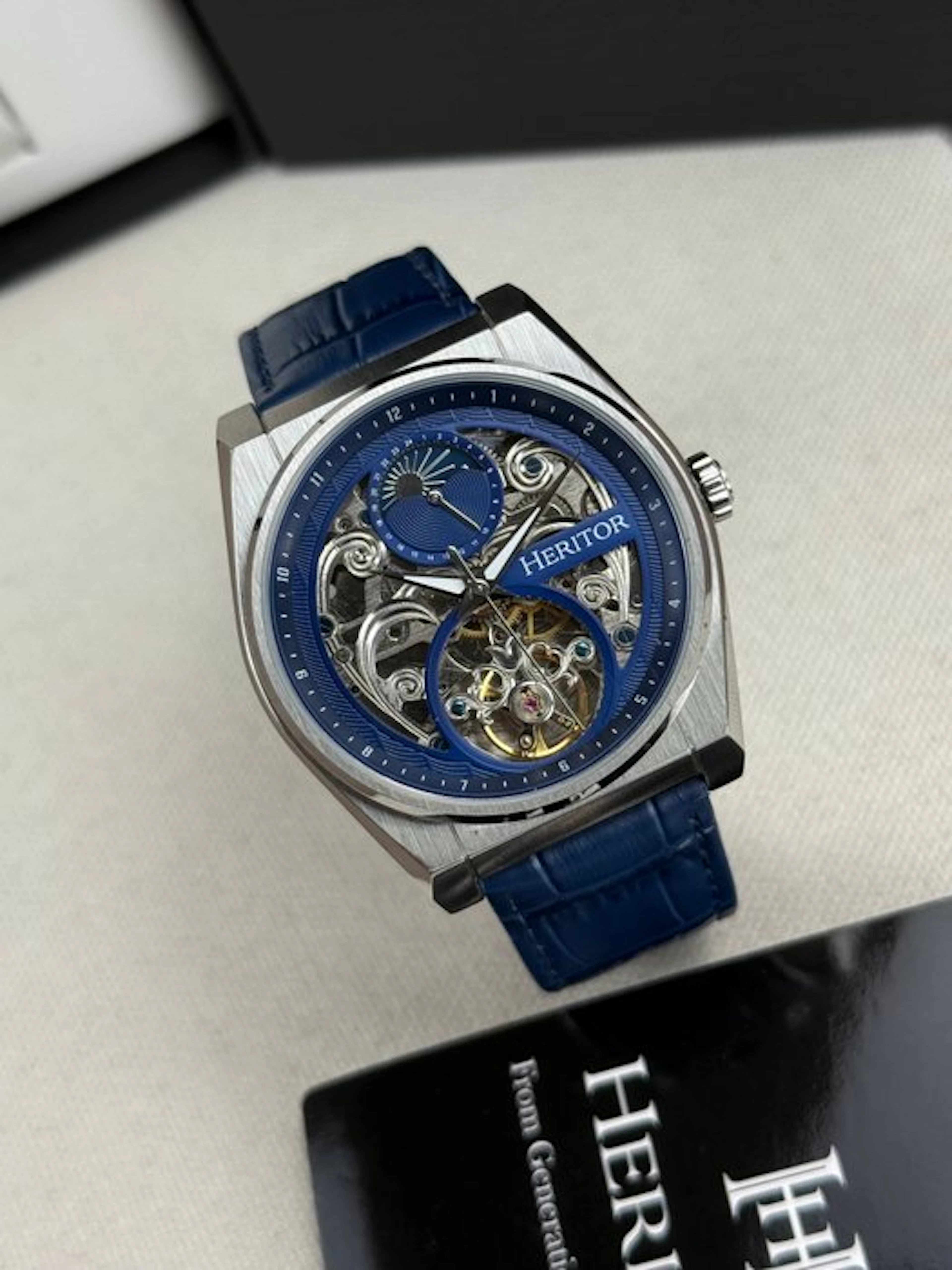 Heritor - Heritor Automatic Daxton Skeleton - Blue - No...