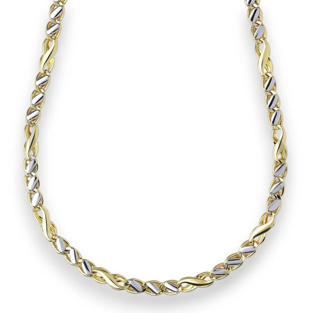Necklace - 18 kt. Yellow gold, White gold - Necklace 50 cm 18k 12.5 g