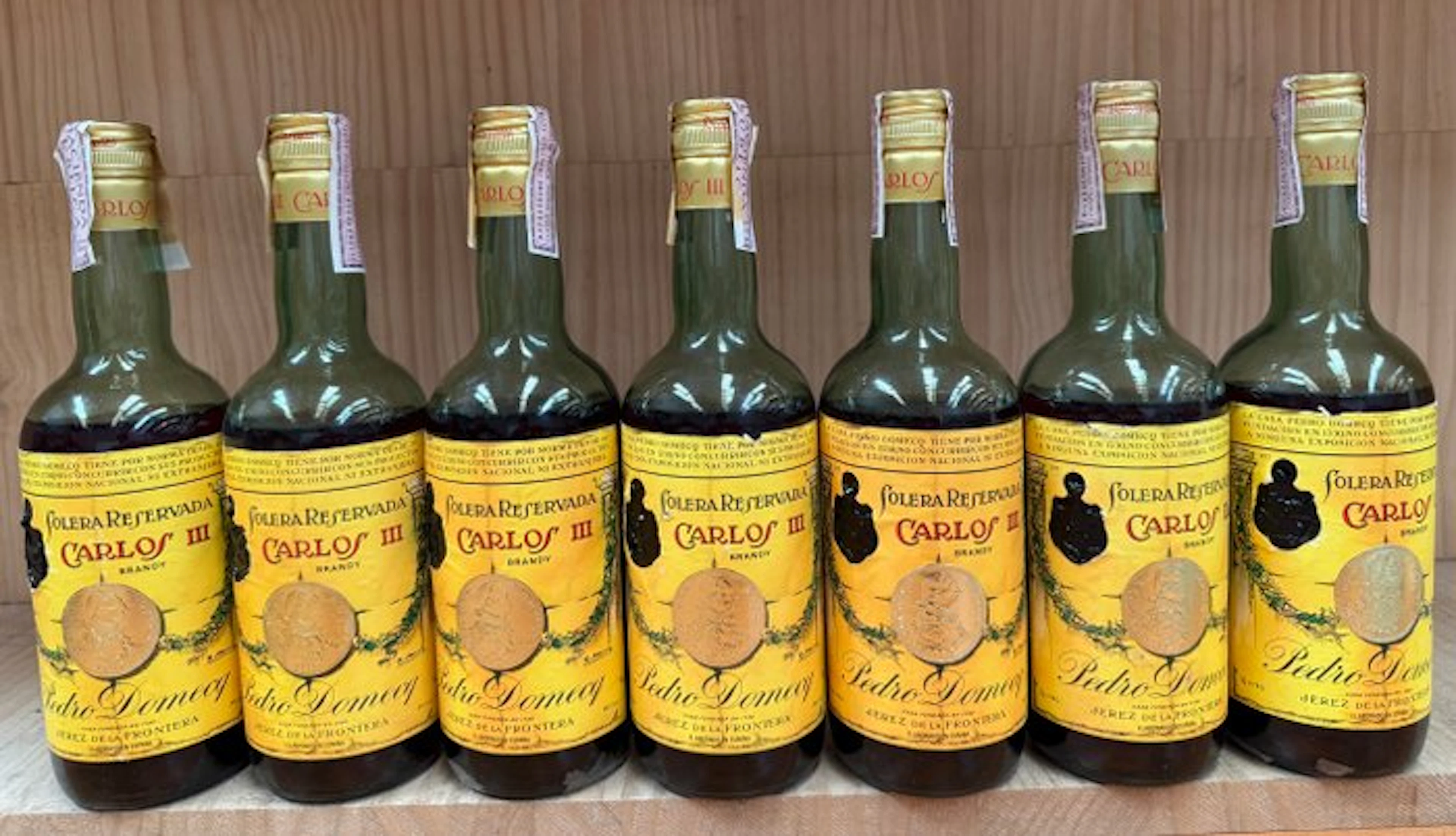 Pedro Domecq - brandy Carlos lll - b. 1970s - 75cl - 7 bottles
