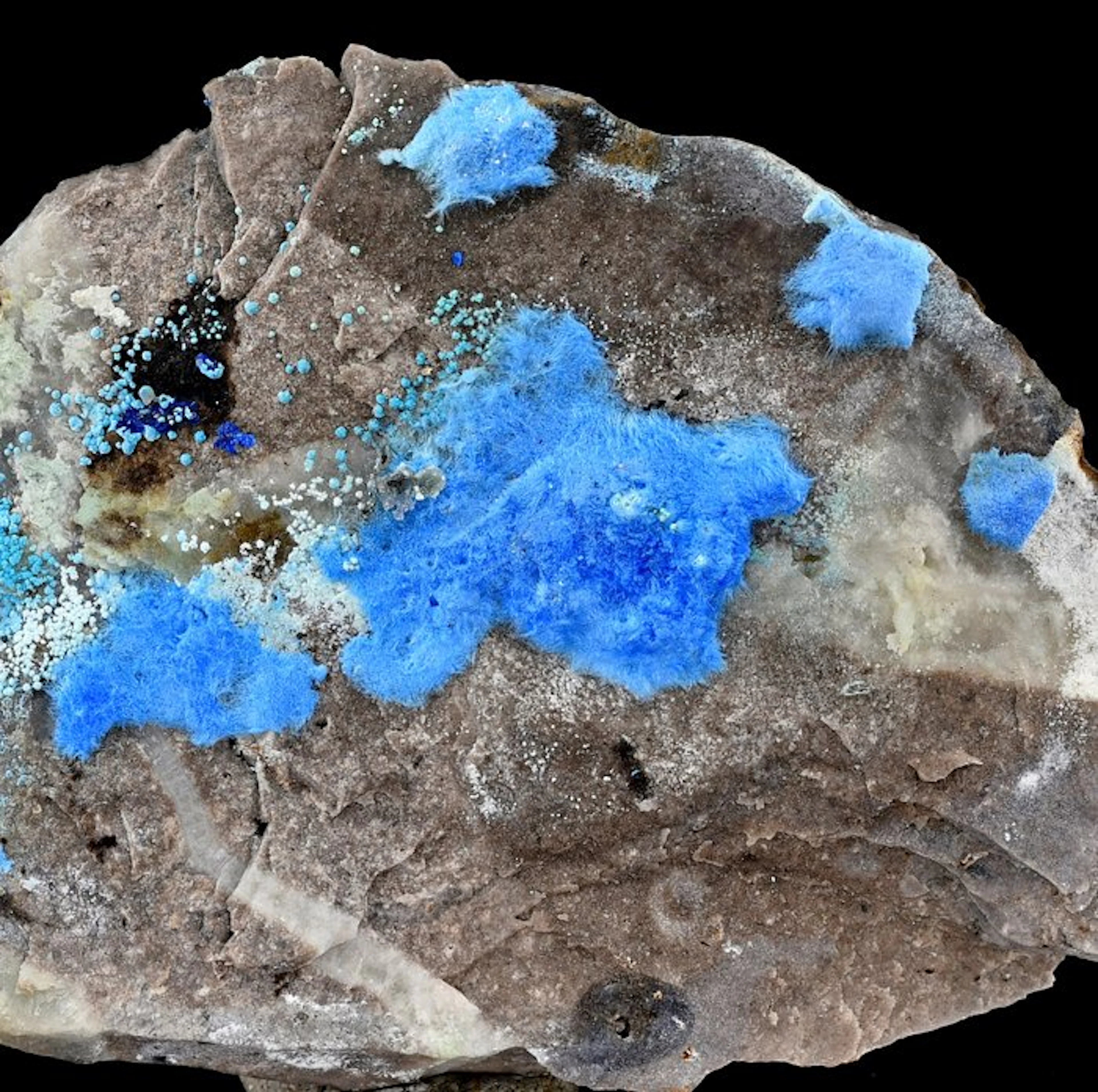 Deep blue Cyanotrichite from China- Rare Cu and Al basic...