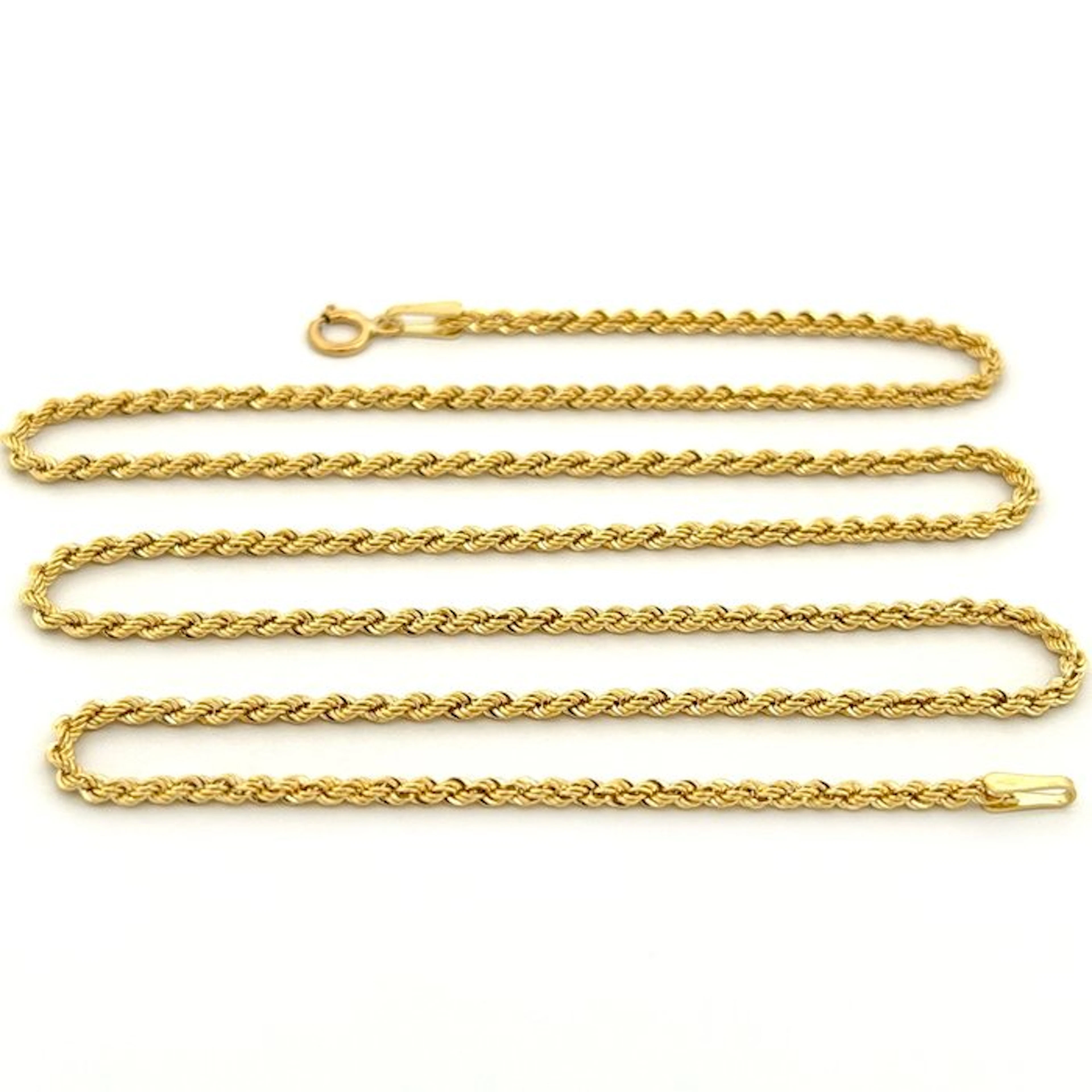 Necklace - 18 kt. Yellow gold - Rope - 80 cm