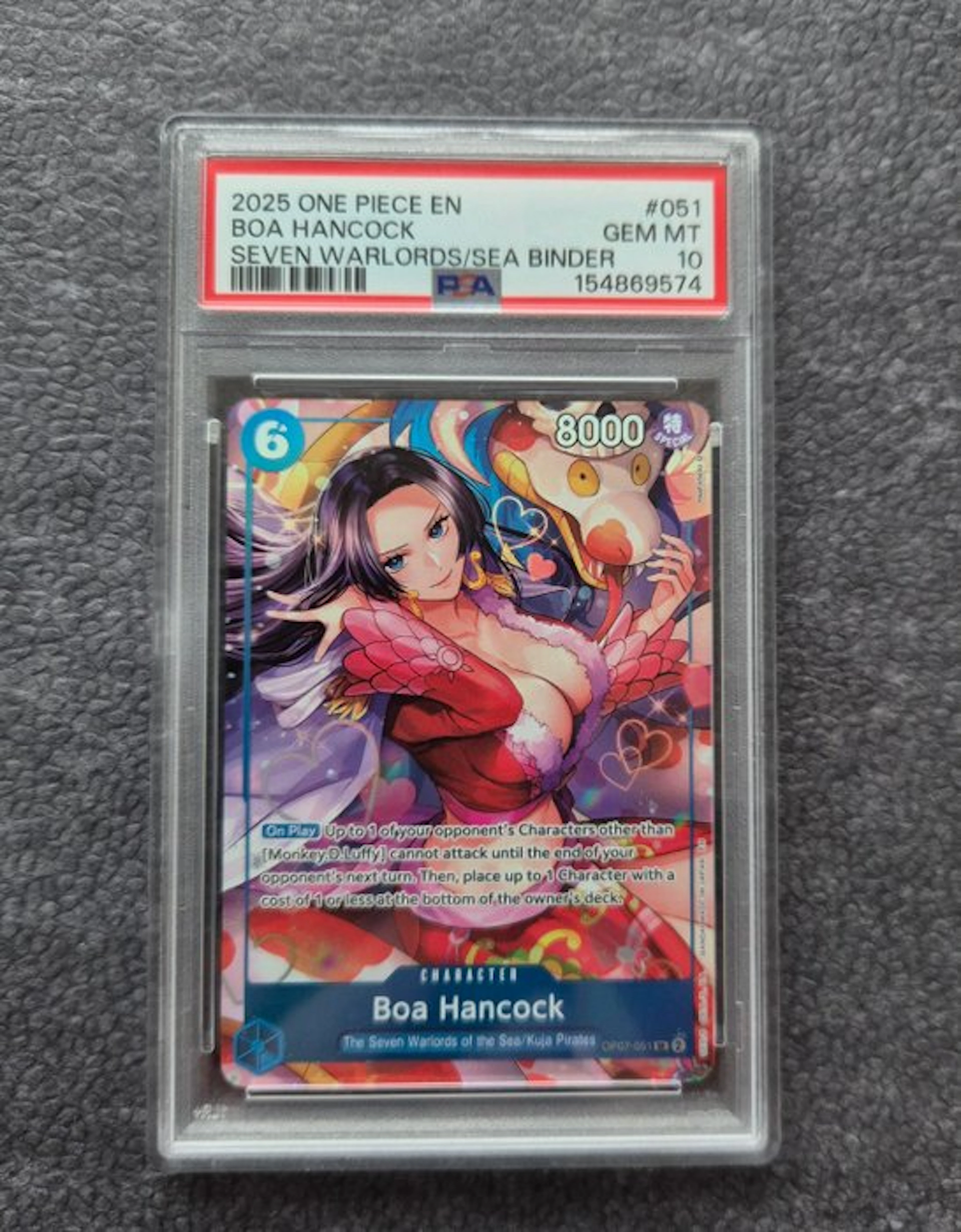 Bandai - 1 Graded card - One Piece - Boa Hancock #051 Full art, Foil - PSA 10