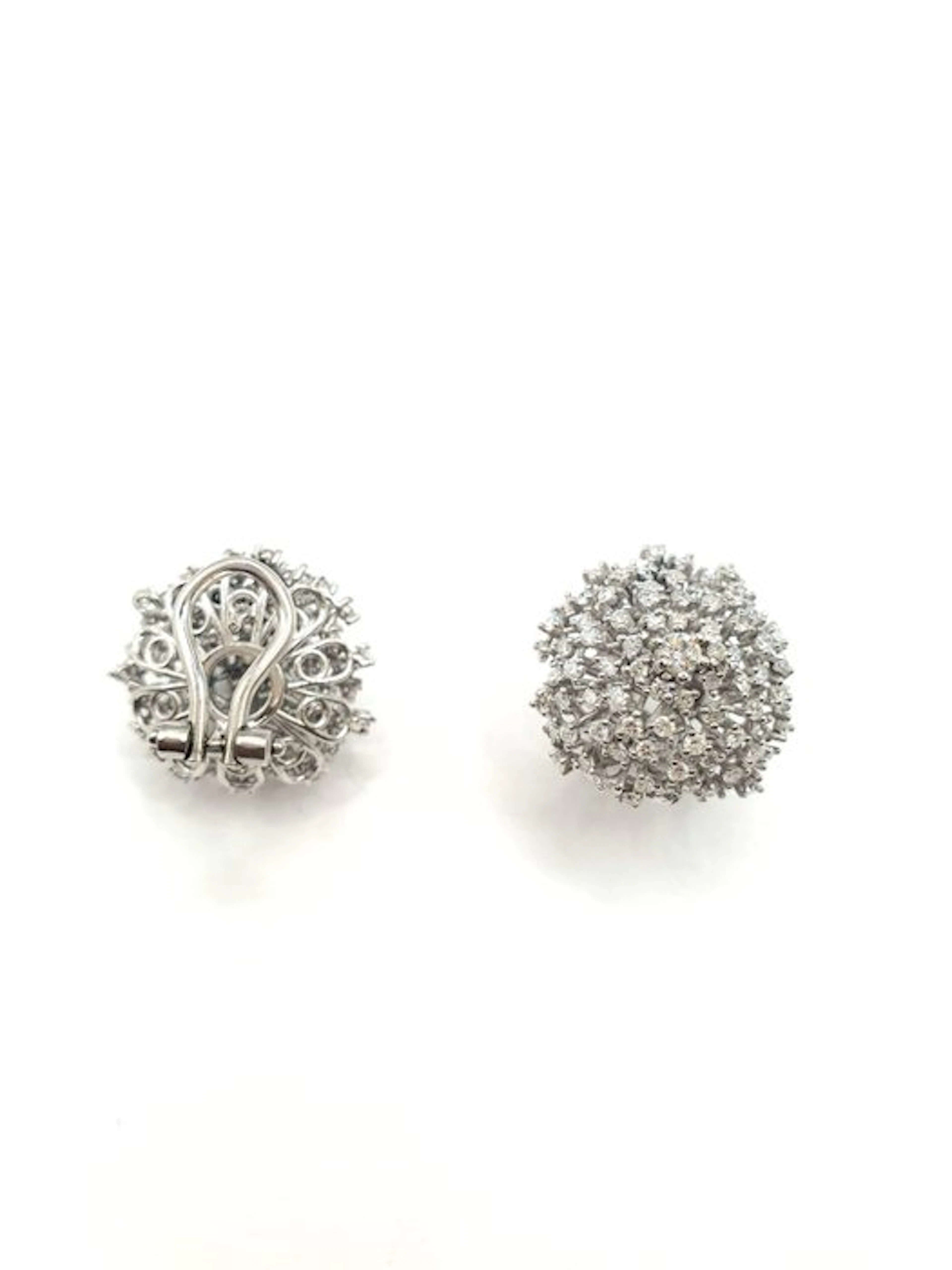 Earrings - 18 kt. White gold - 1.90ct. tw. Diamond (Natural) - Diamond