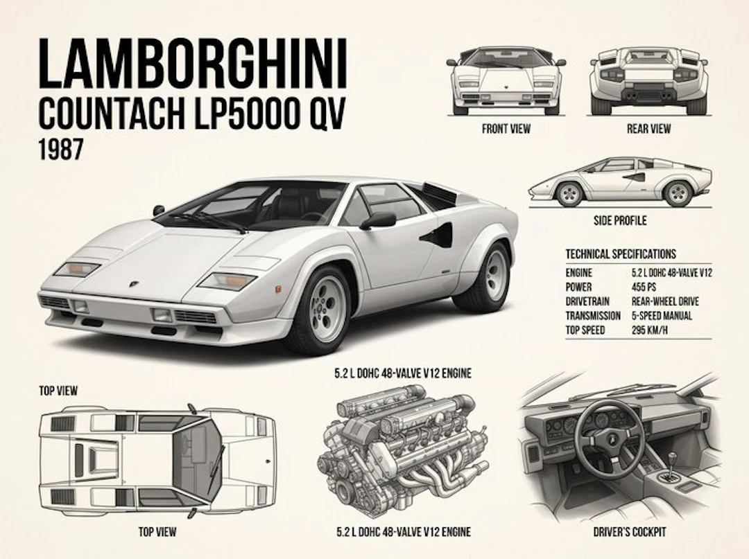 Shmidt.Art - LAMBORGHINI COUNTACH LP5000 QV - 1980s