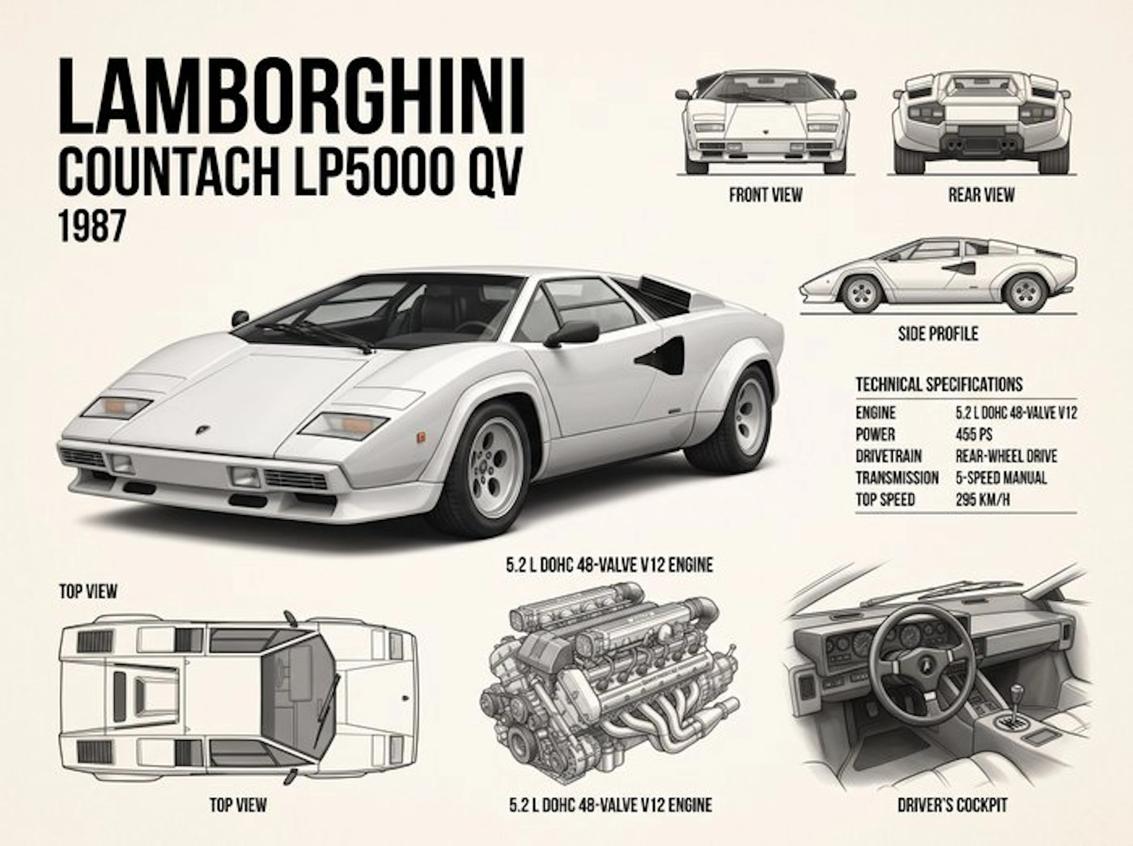Shmidt.Art - LAMBORGHINI COUNTACH LP5000 QV - 1980s