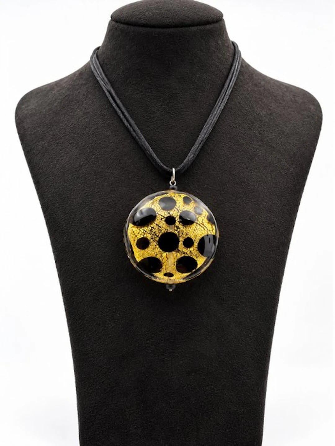 Murano glass - Necklace - 24K gold leaf pendant