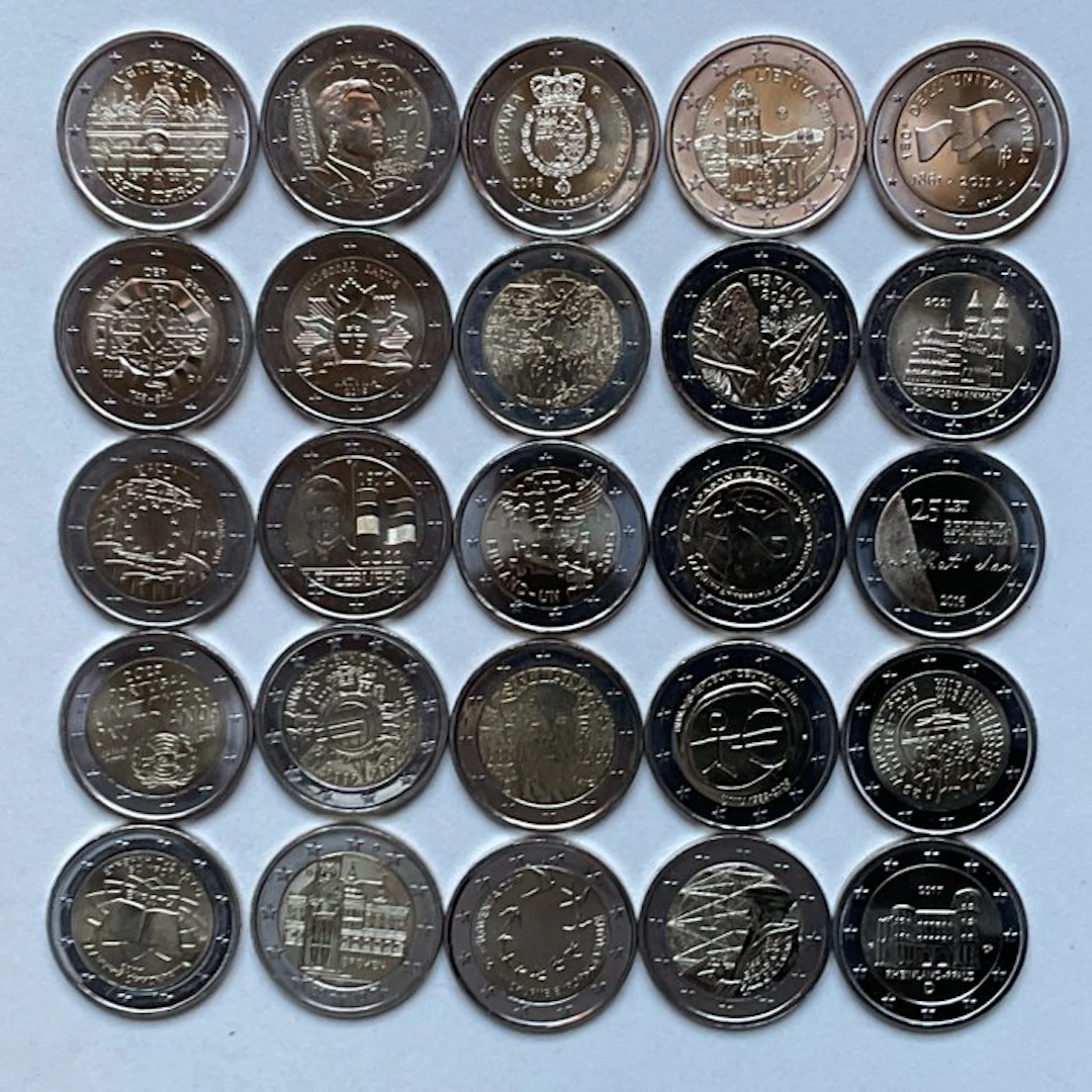 Europe. 2 Euro Various Years (25 munten) (No reserve price)