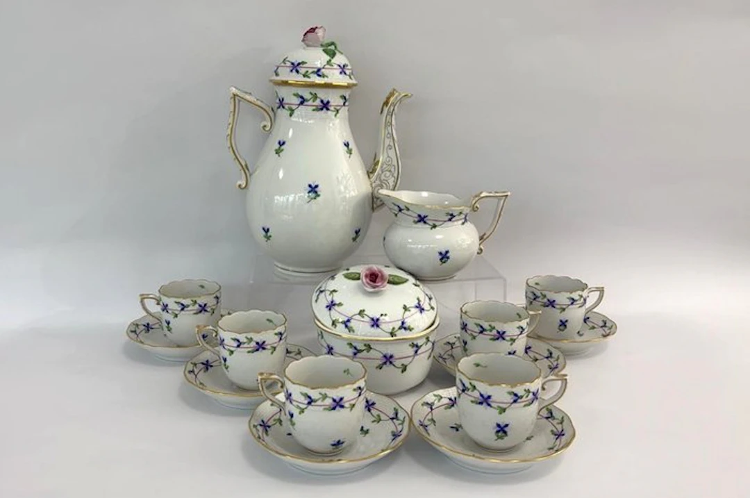Herend - Mug (9) - Porcelain - coffee set