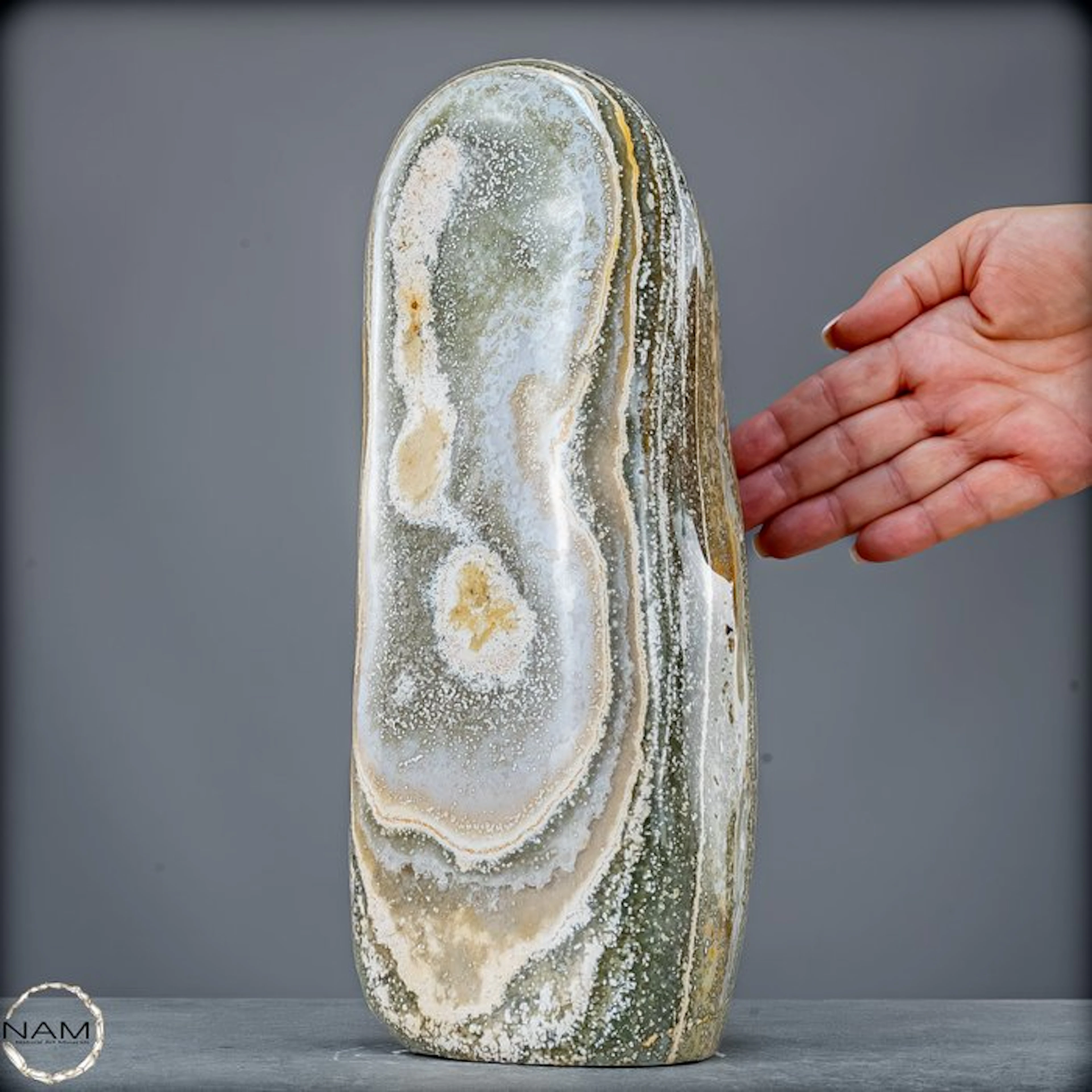 Ocean Jasper freeform with small druzy crystals – Unique...