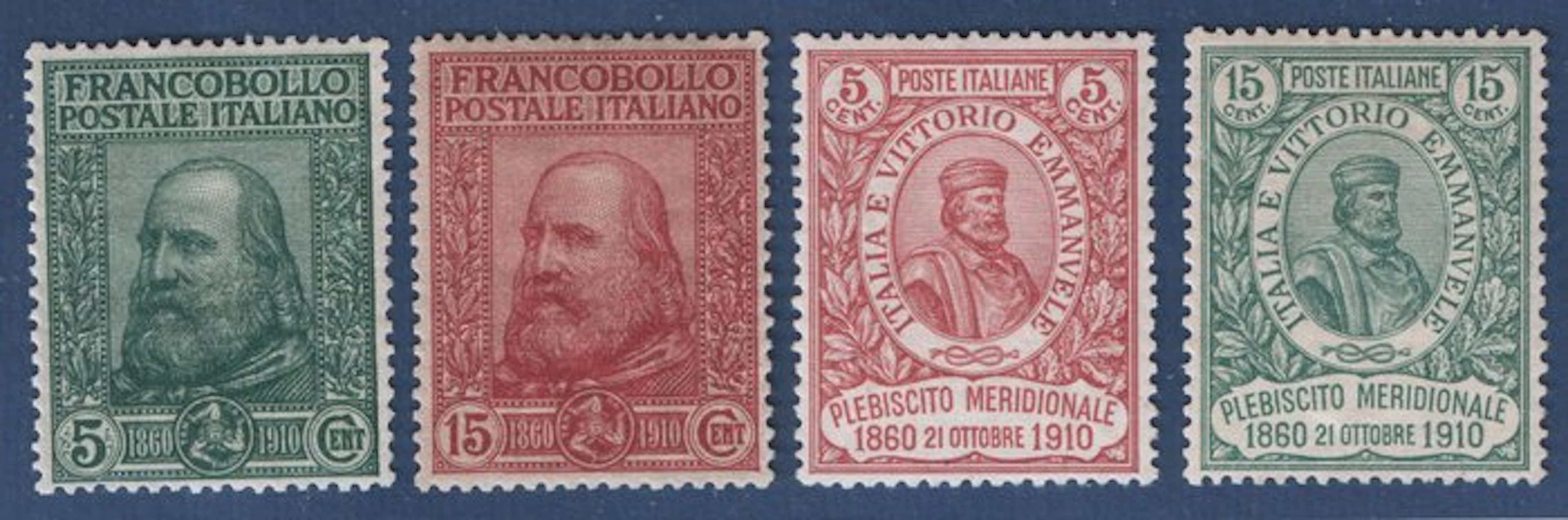 Italy Kingdom 1910 - Garibaldi complete set 4v MNH** luxury quality - Sassone n