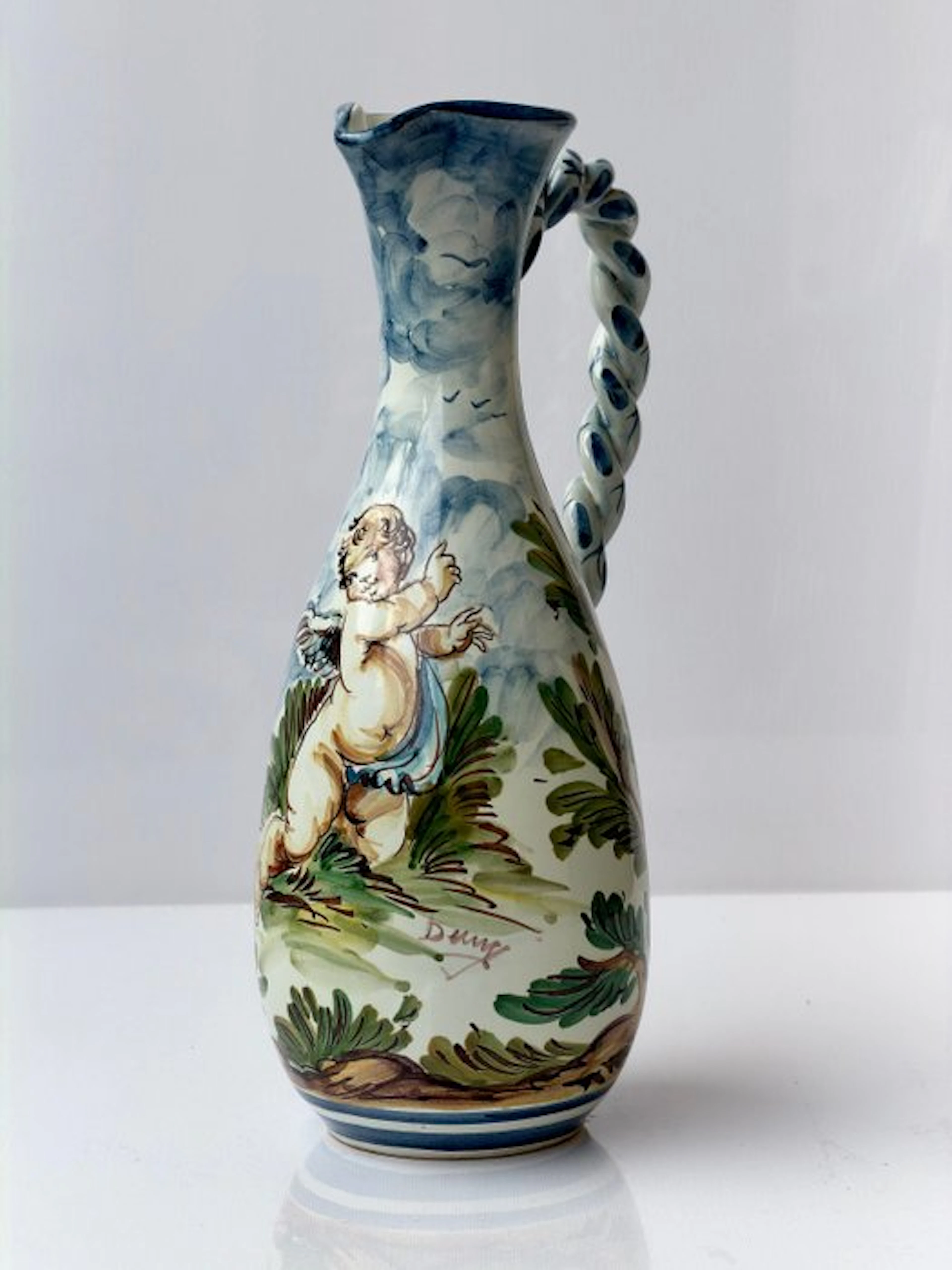 S. GIORGIO ALBISOLA - Jug - Majolica - Italian Majolica Pitcher