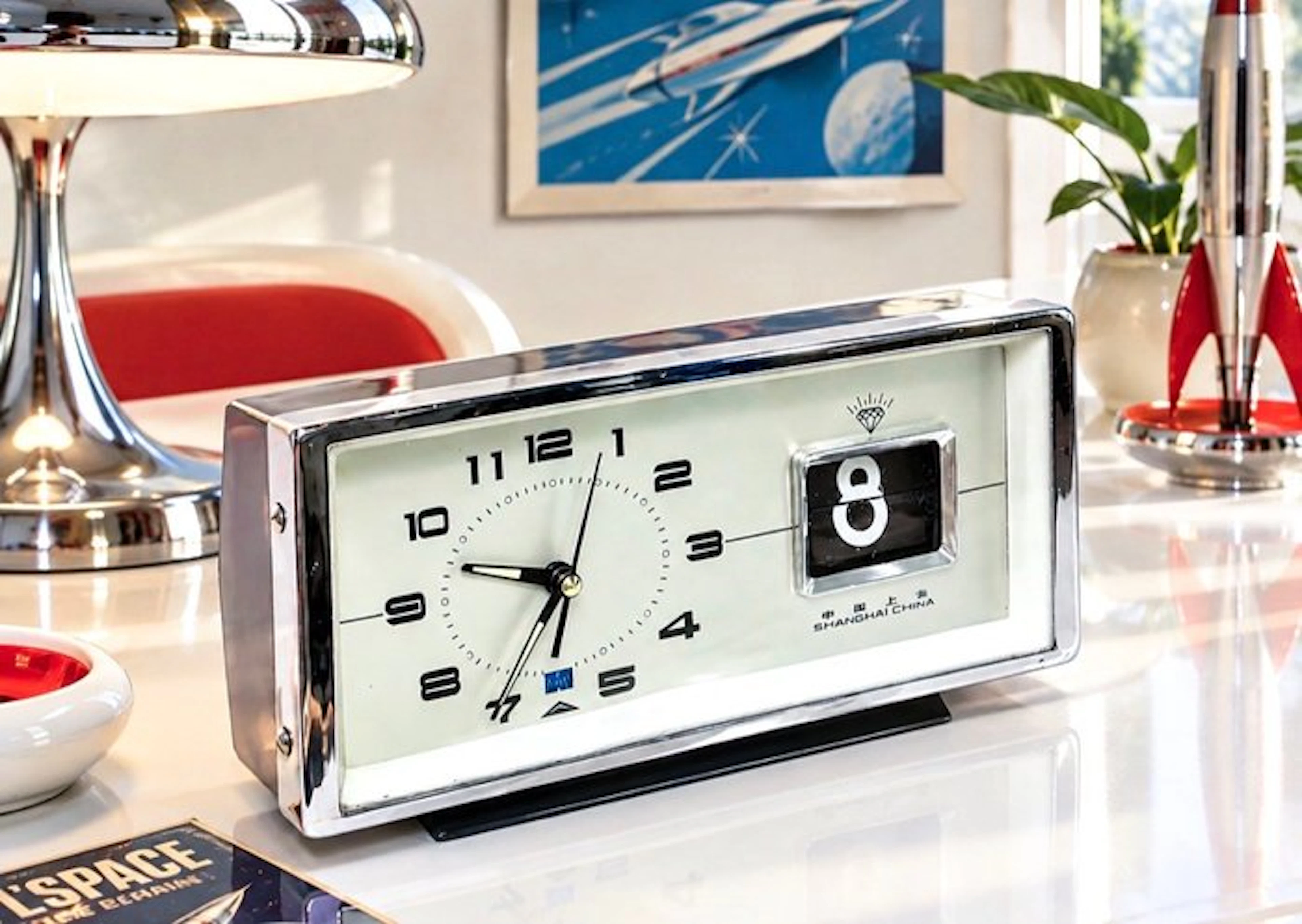 Table/desk clock - Diamond Shanghai - Vintage Plastic - 1960-1970
