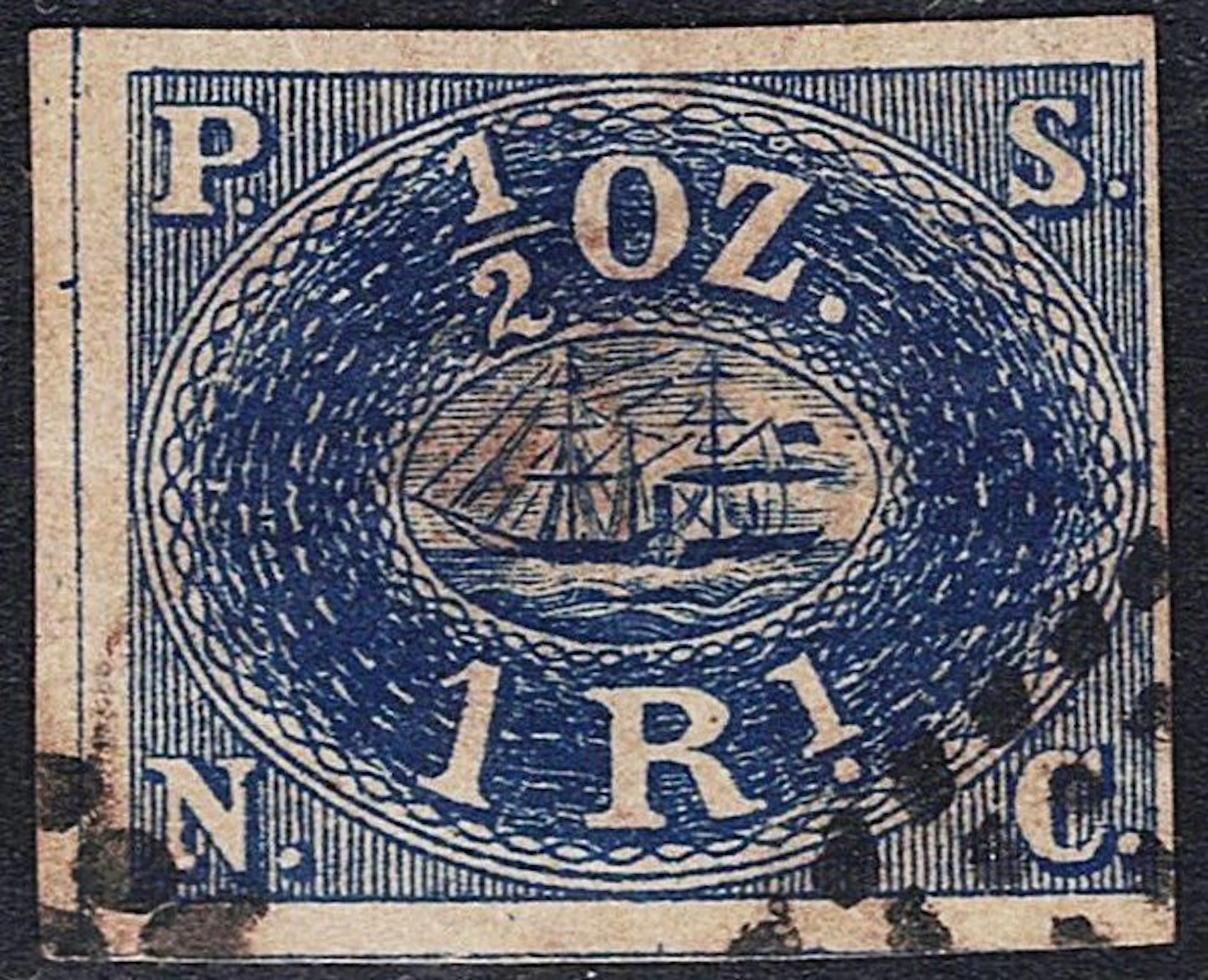 Peru 1857 - 1 Reale pacific Steam Company - Michel 1
