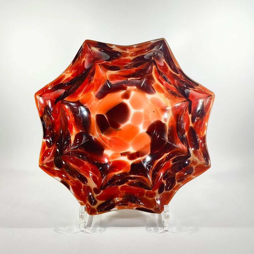 Ernest Steinwald &Co -Welz - Kralik - Platter - Iridescent colors - Glass