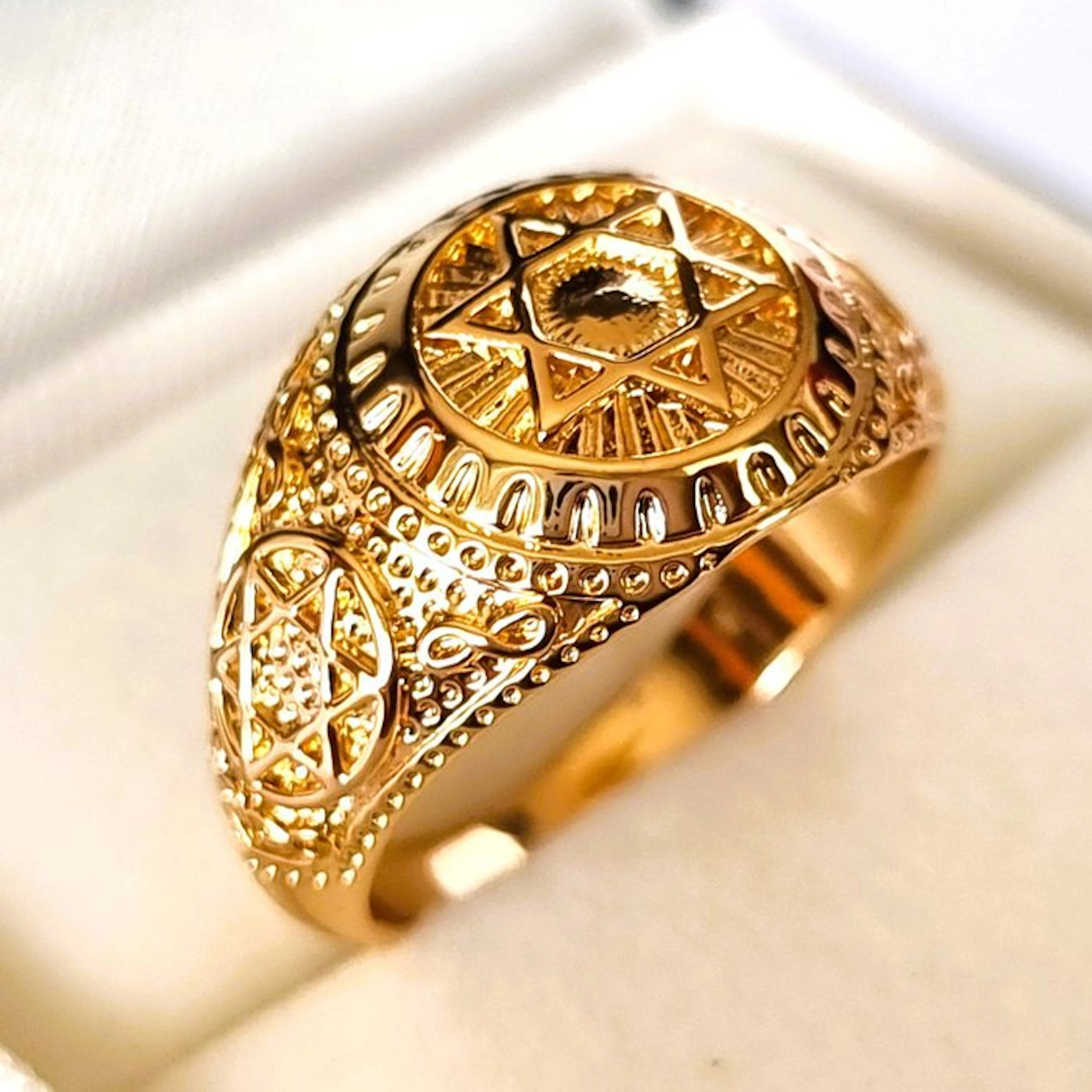 Signet ring - Seal of Solomon (Star of Zion) - Protects...