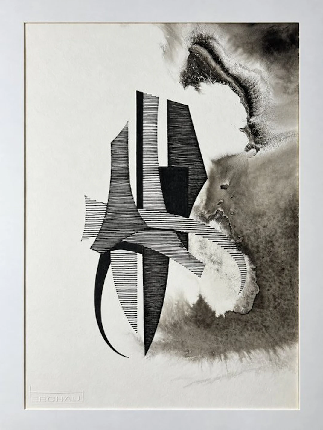 Eugène Eechaut (1928-2019) - Abstract ink composition