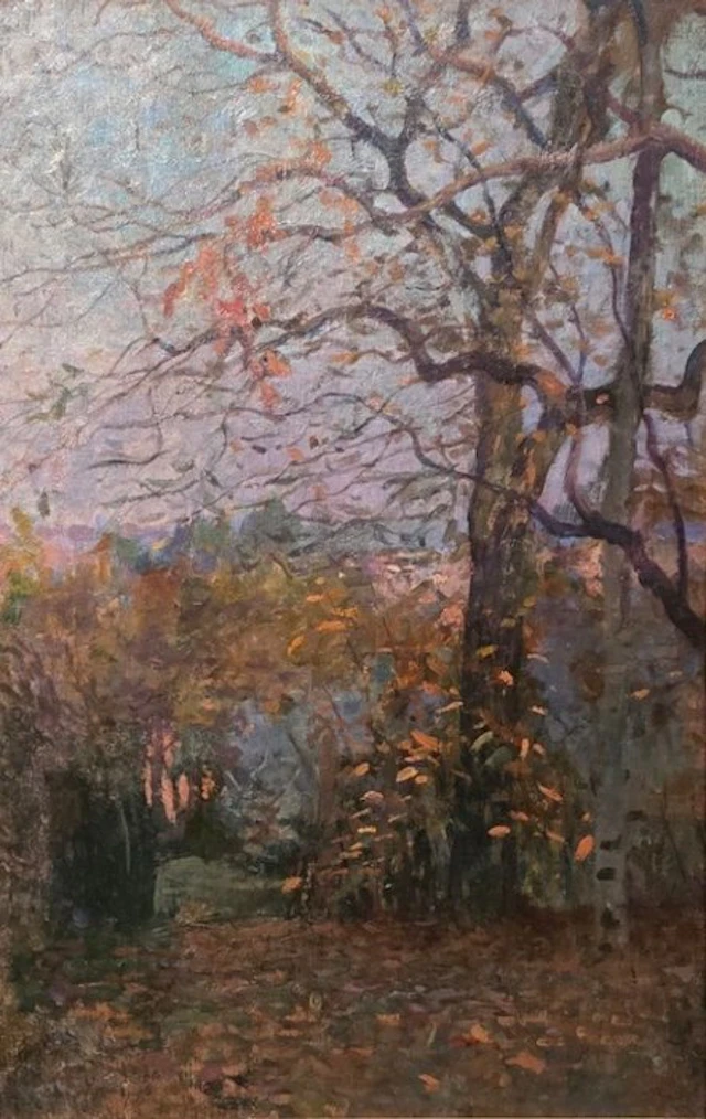Francesco Gioli (1846-1922) - Paesaggio autunnale