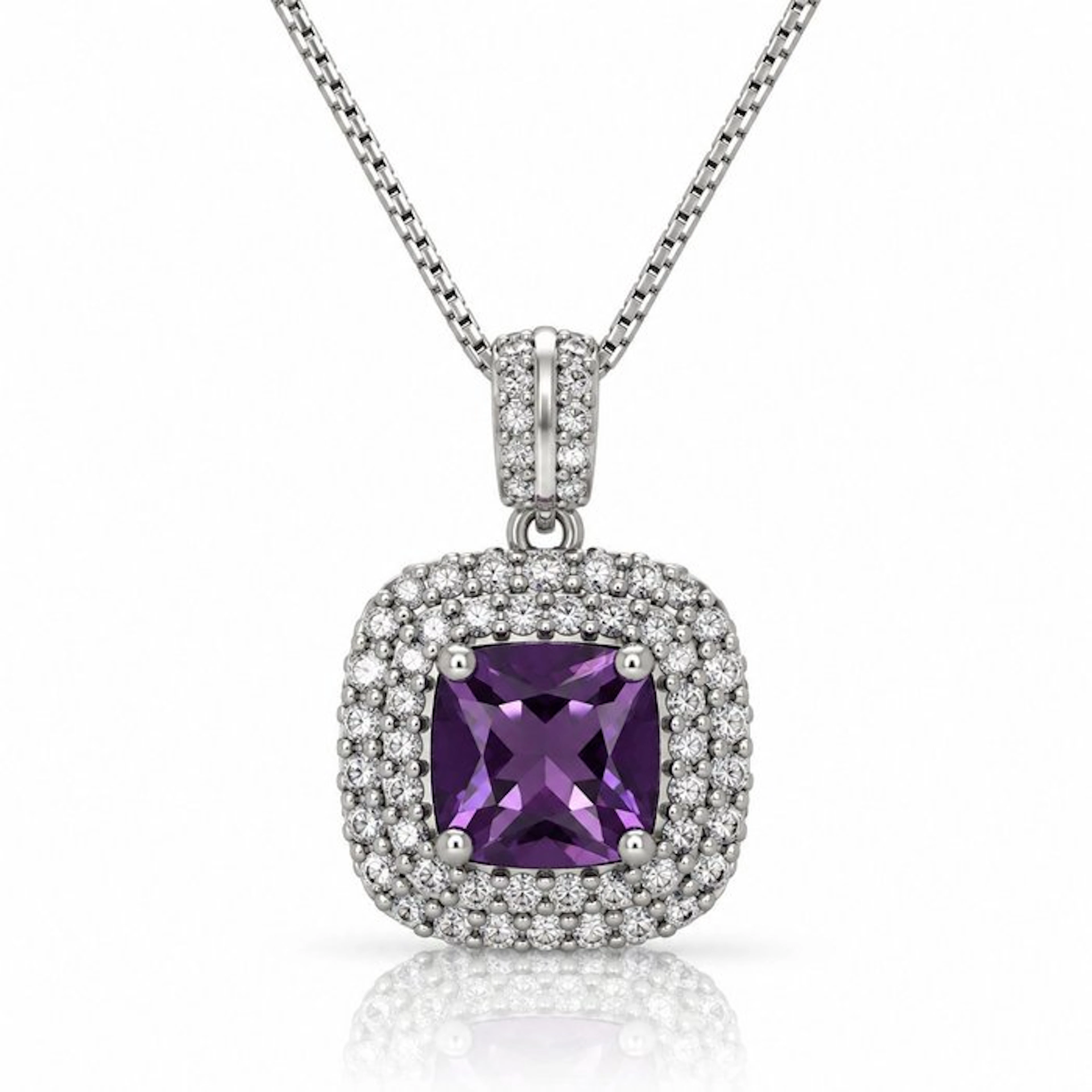 No reserve price - Necklace Gold-plated Amethyst - Topaz - 18K Gold Plated