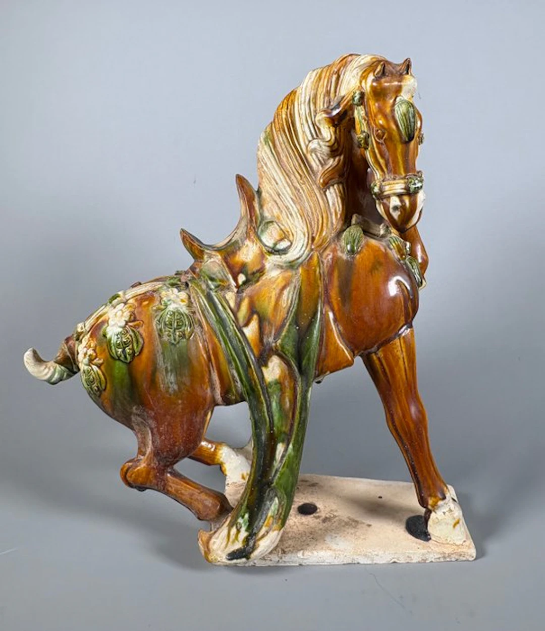 Ancient Chinese, Tang Dynasty Terracotta Horse - 35 cm