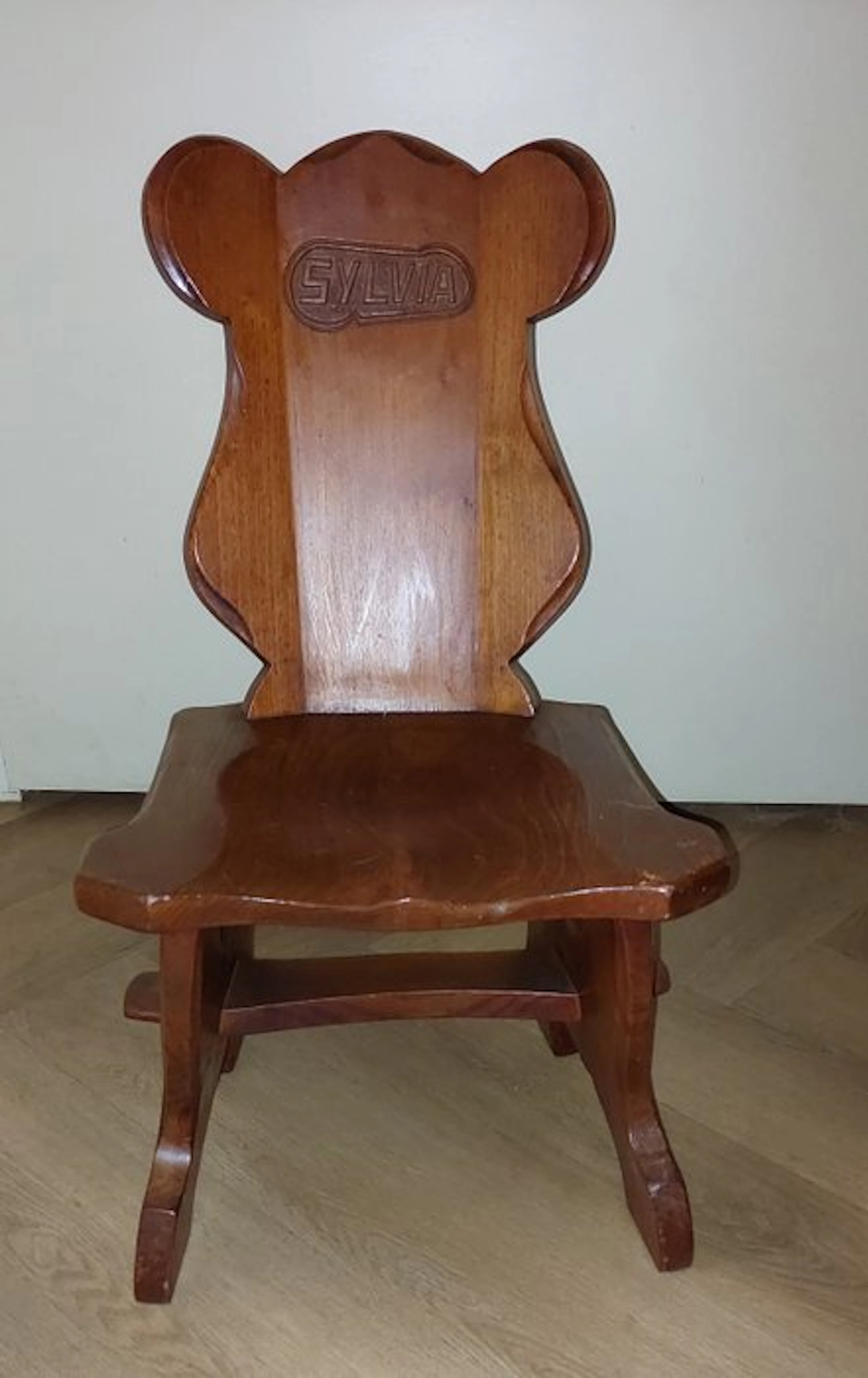 Children's chair - Oak - Kids' chair with the name S