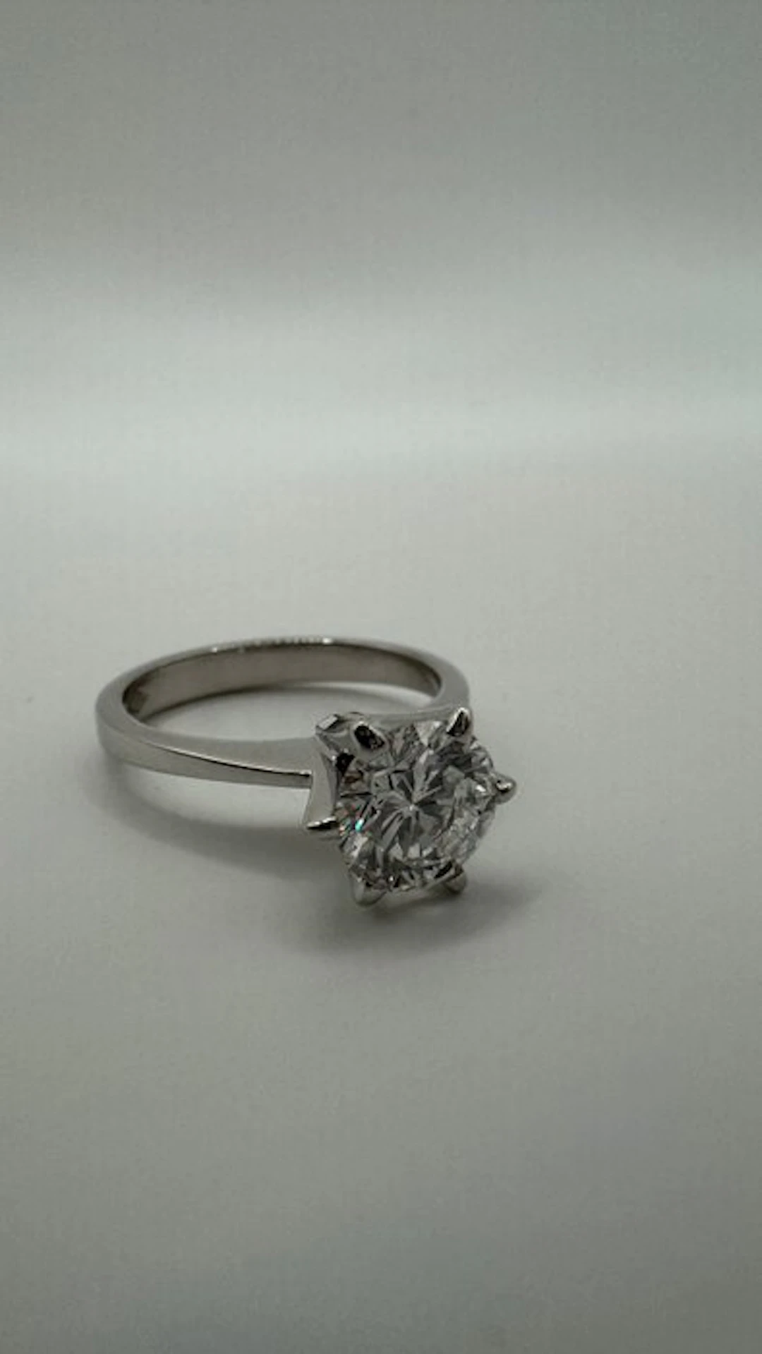 Engagement ring - 18 kt. White gold - 1.20ct. tw. Diamond (Natural) - Solitaire