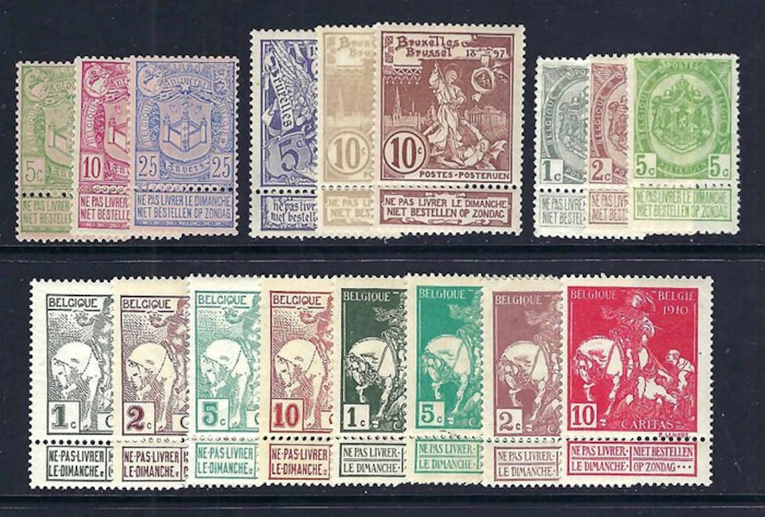Belgium 1894/1910 - 4 full series from the period...