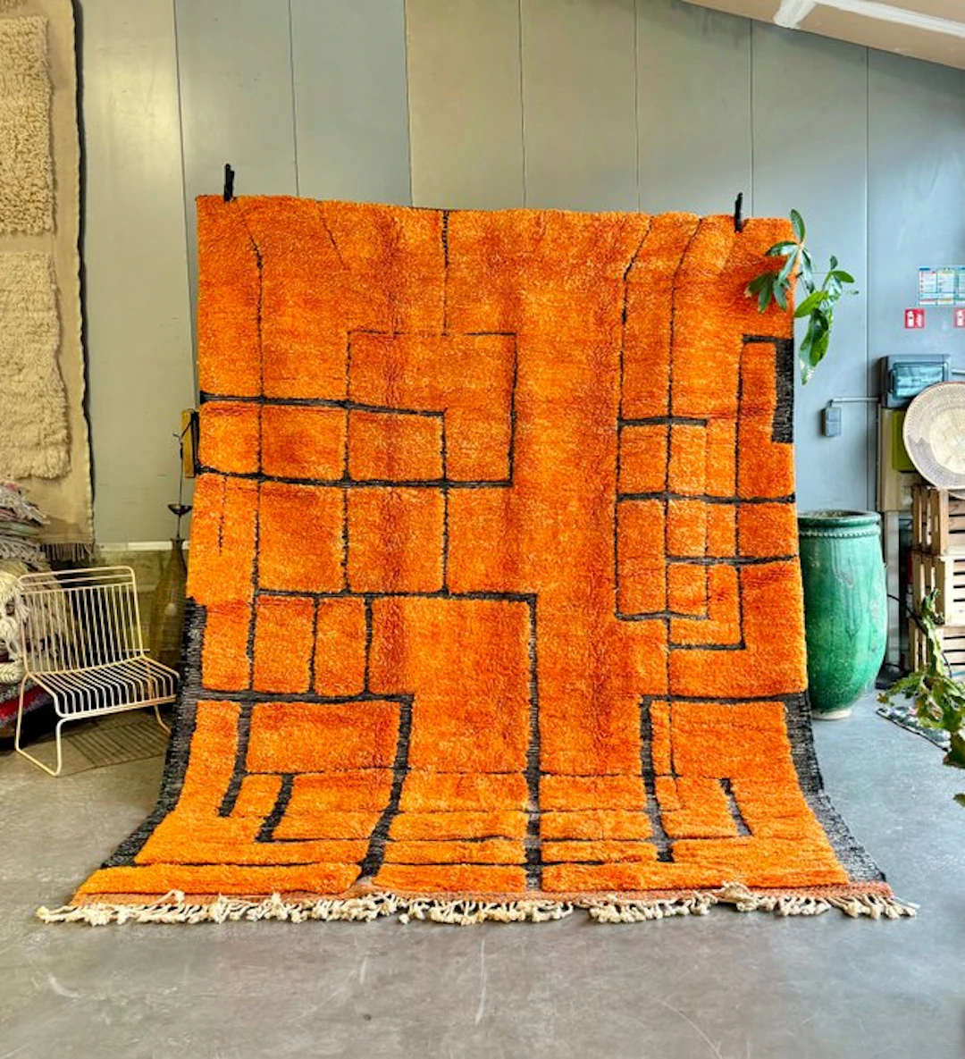 Sculptural Orange Beni M’rirt – Contemporary Moroccan...