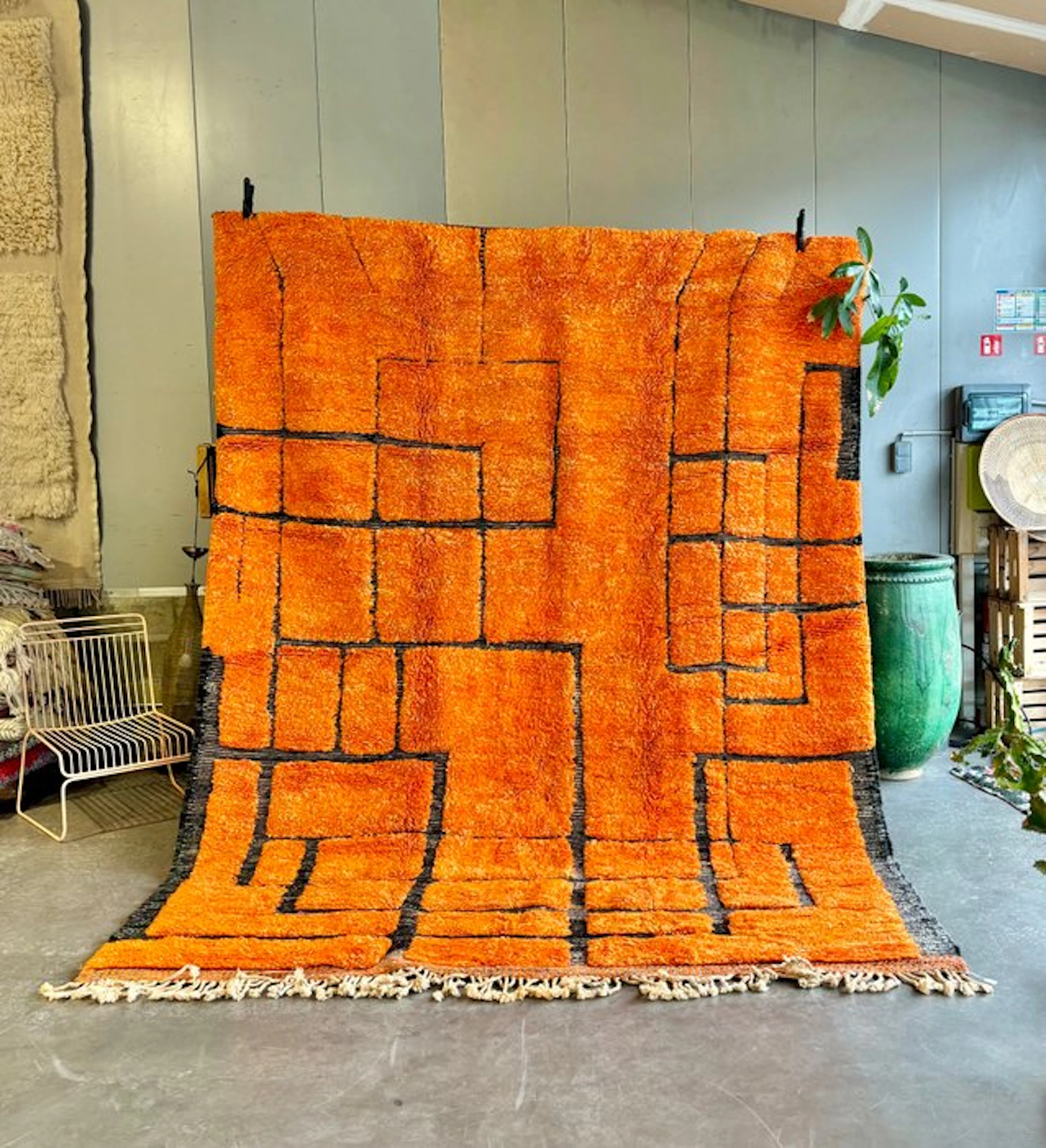Sculptural Orange Beni M’rirt – Contemporary Moroccan...