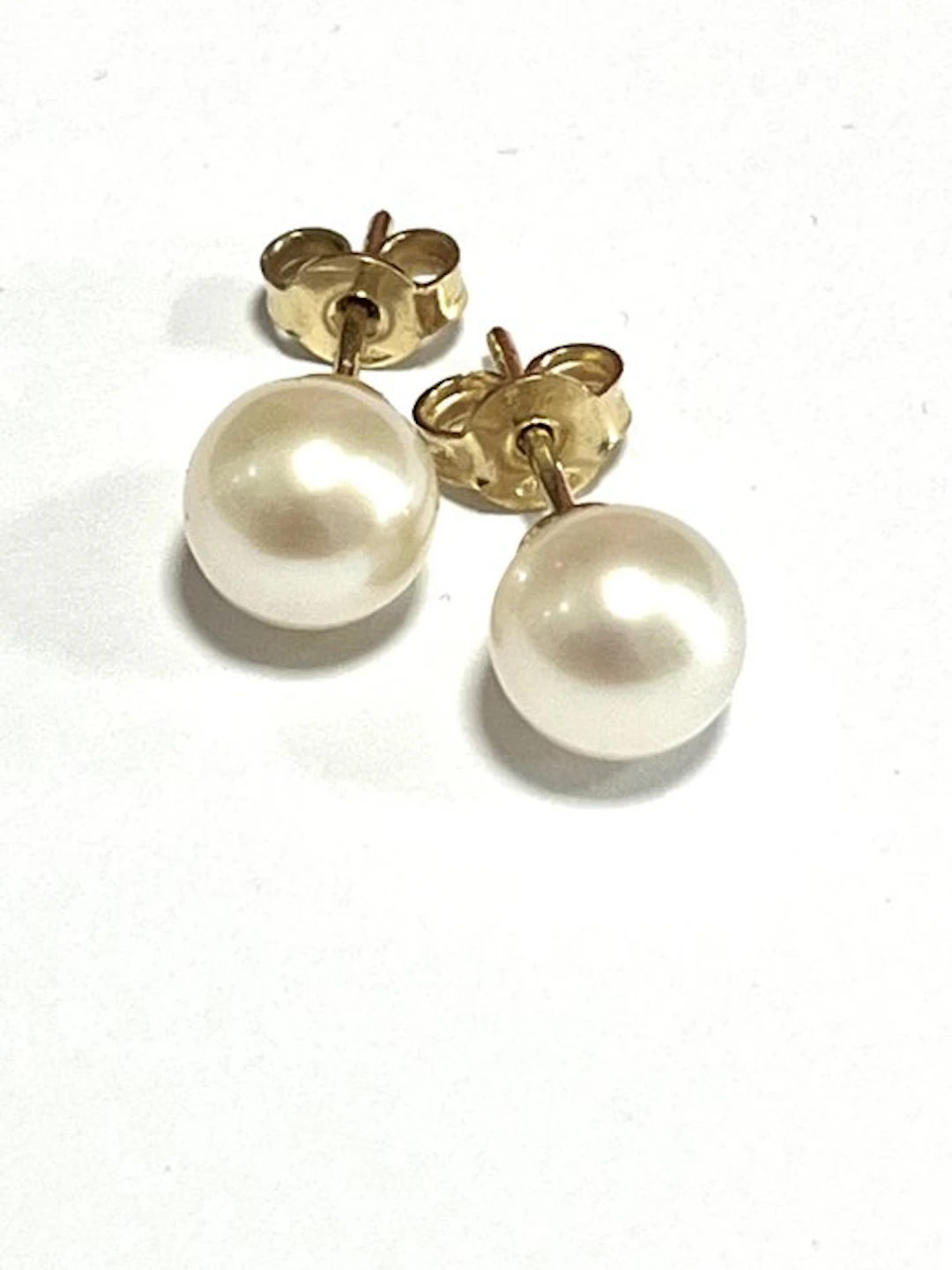 No reserve price - Earrings - 18 kt. Yellow gold Pearl