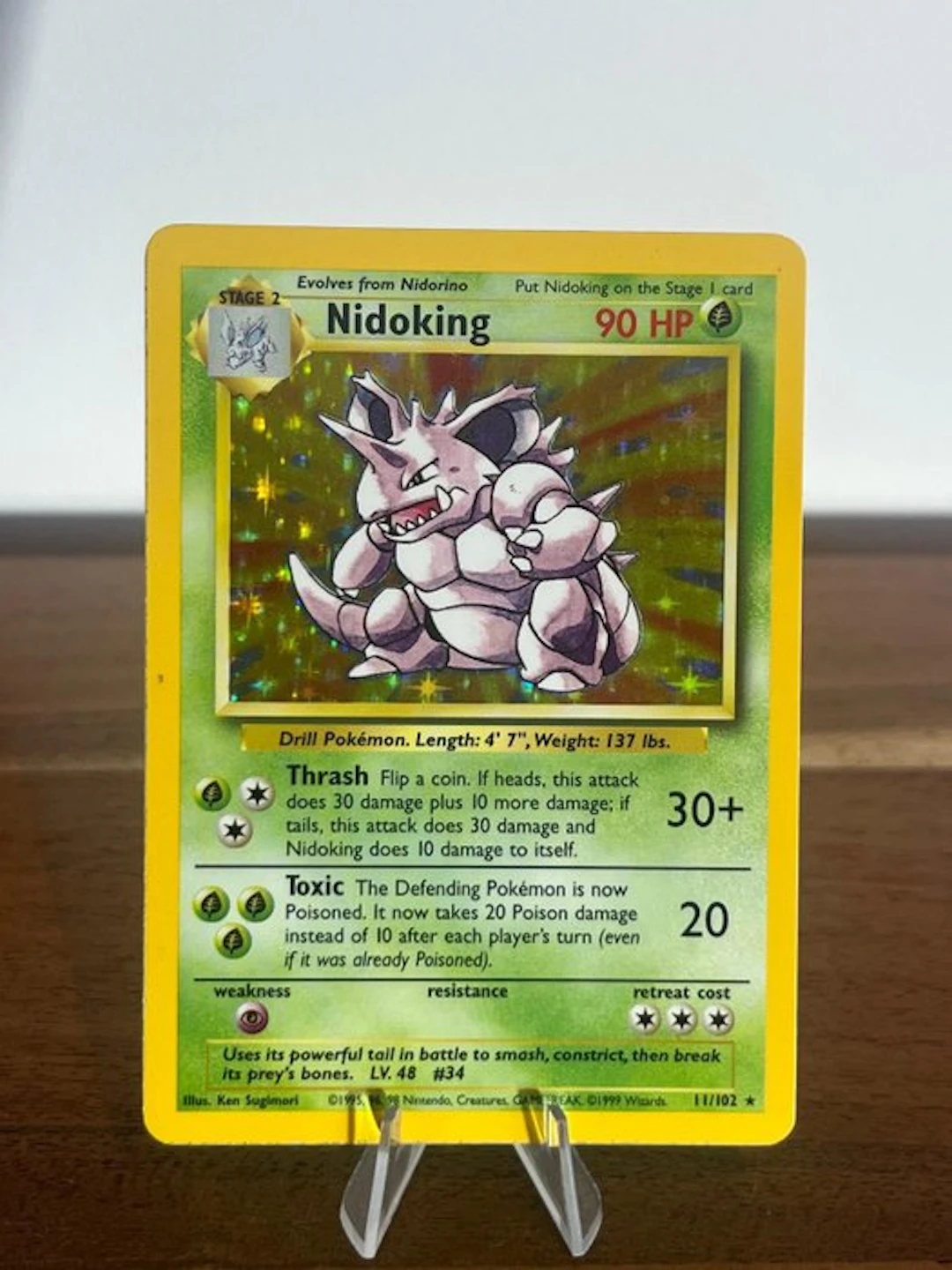 Pokémon - 1 Card - Nidoking 11/102 Foil - WOTC - Base set