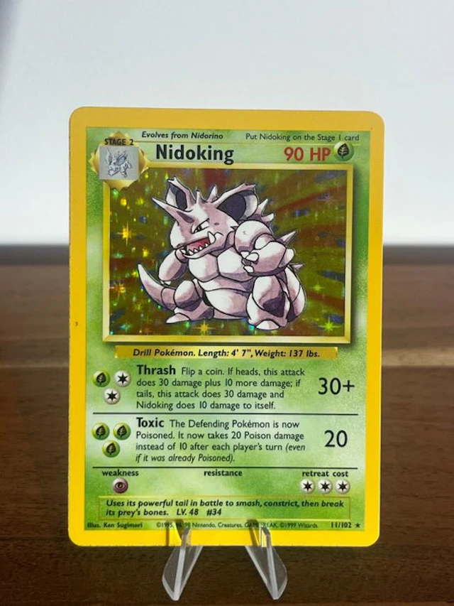 Pokémon - 1 Card - Nidoking 11/102 Foil - WOTC - Base set
