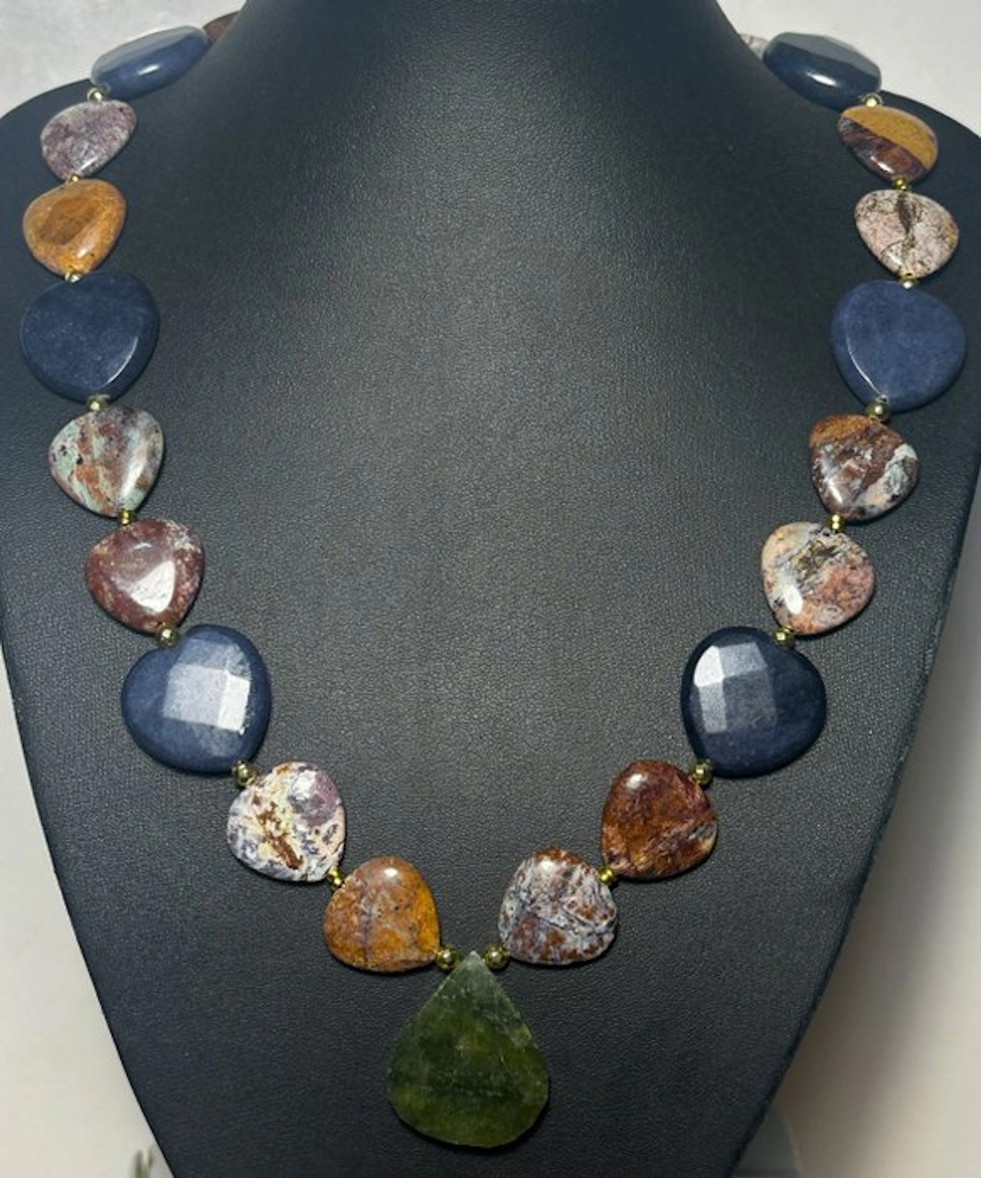 Picasso Jasper; Natural Blue and Green Jade