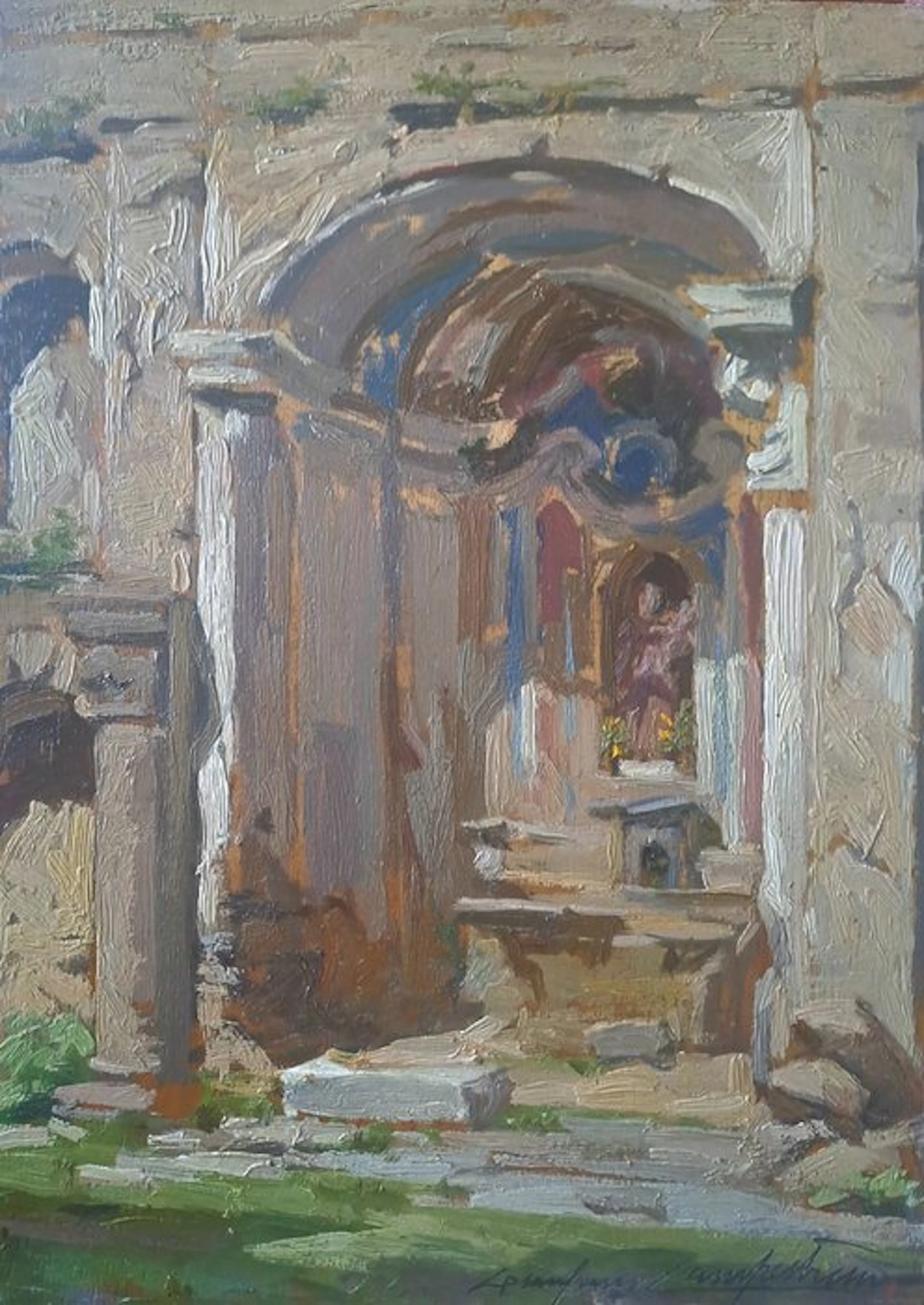 Gianfranco Campestrini Milano (1901-1979) - Chiesa vecchia di Bajardo