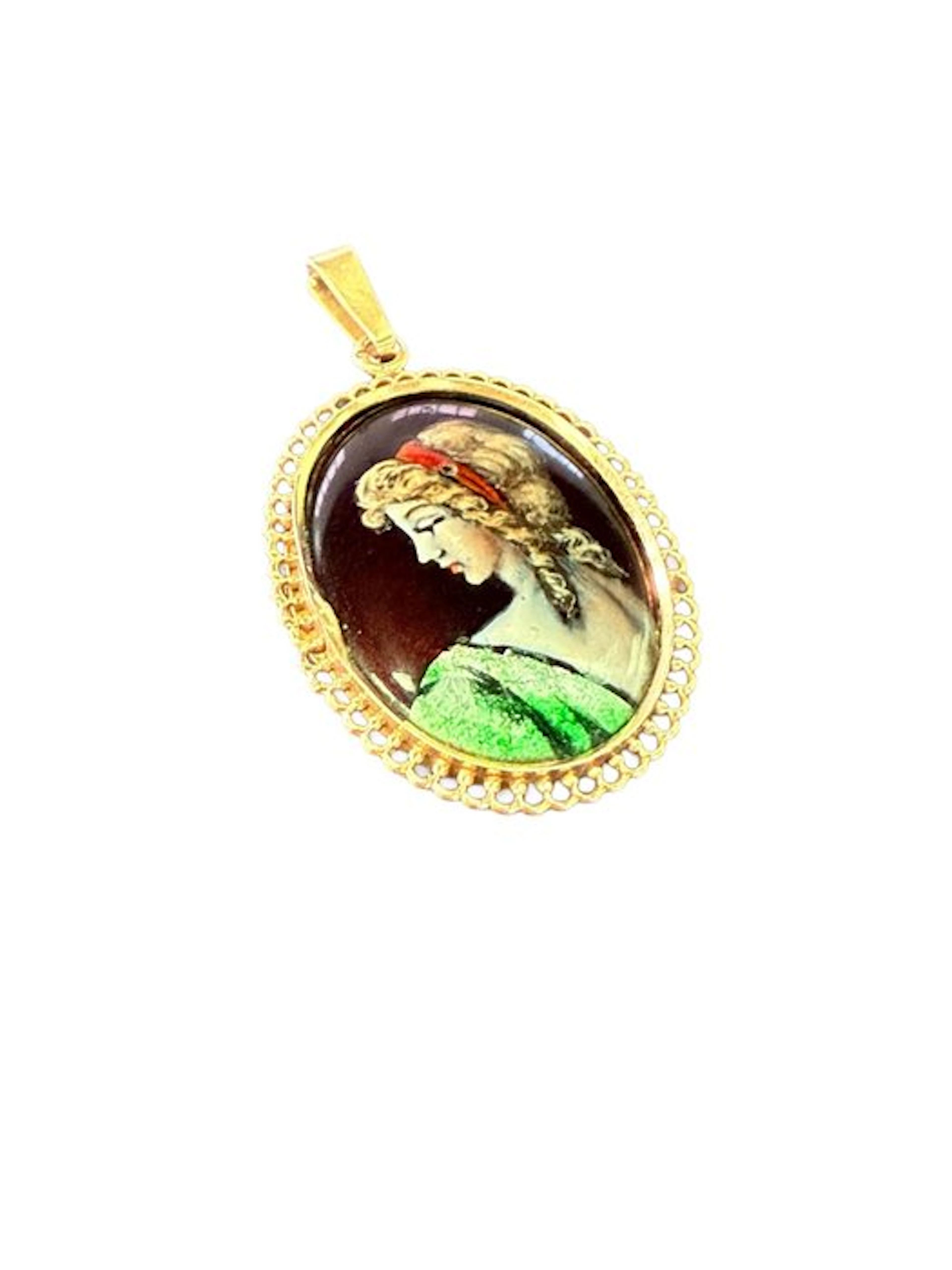 Pendant - 18 kt. Yellow gold - from Limoges