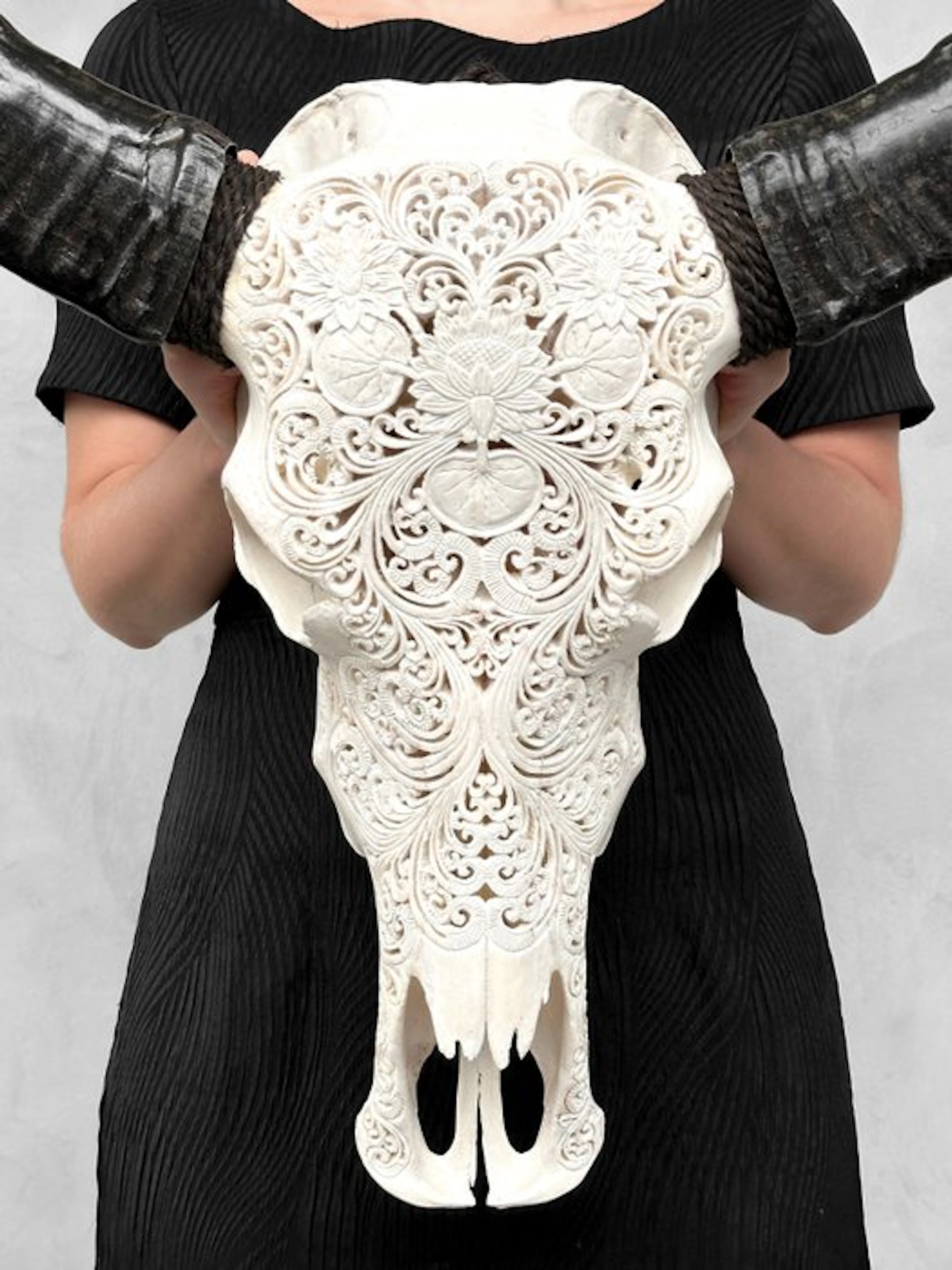 NO RESERVE PRICE - C - Authentic White Carved Water...
