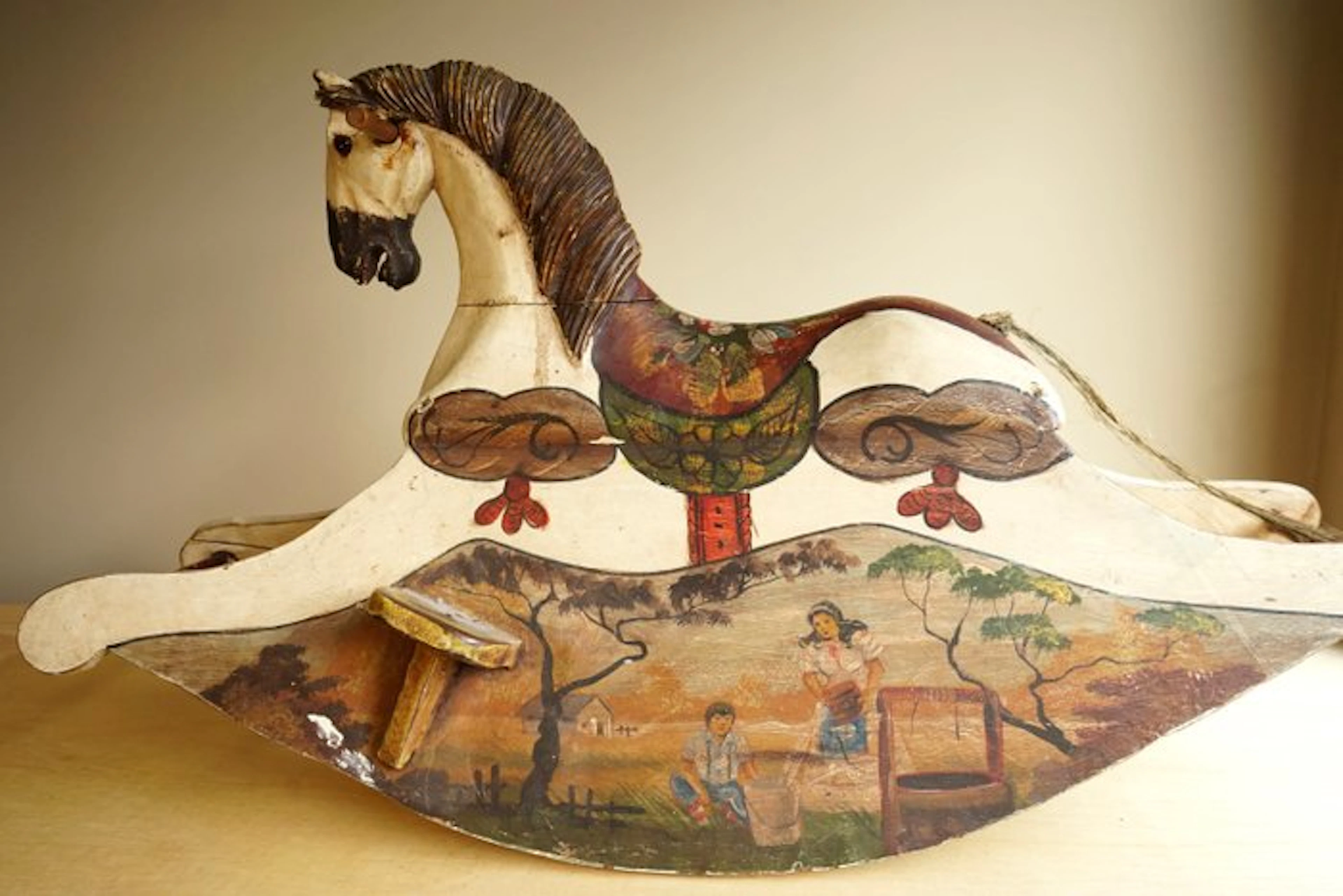 Folk Art Antique Rocking Horse - Toy - 1910-1920 - France