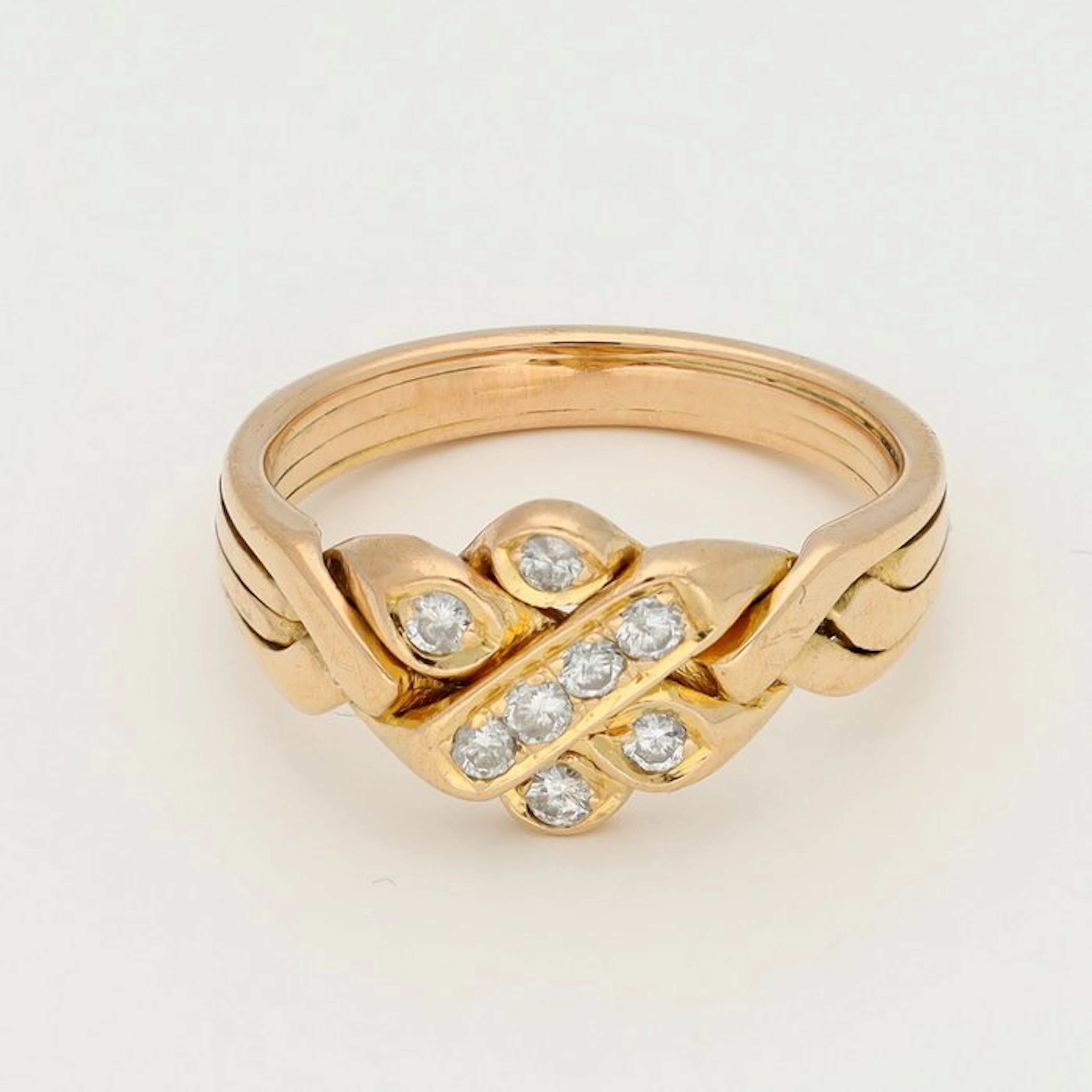 Ring - 18 kt. Rose gold Diamond (Natural)