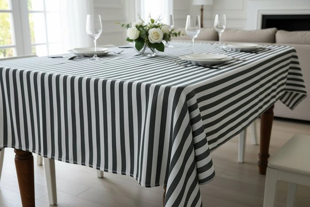 Cotton fabric with anthracite green and light green...