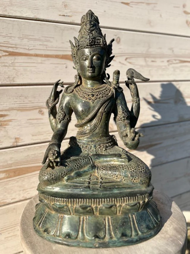 STATUA IN BRONZO DI DEWI TARA H36cm - Statue - Goddess Tara - Indonesia