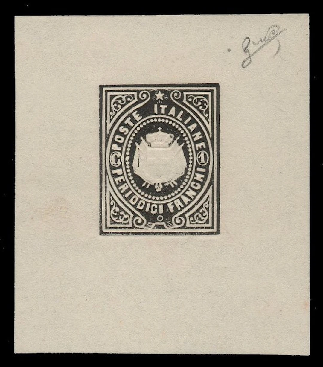 Italy Kingdom 1864 - SAGGIO GIUSEPPE RE - Savoyard Coat of Arms in Relief