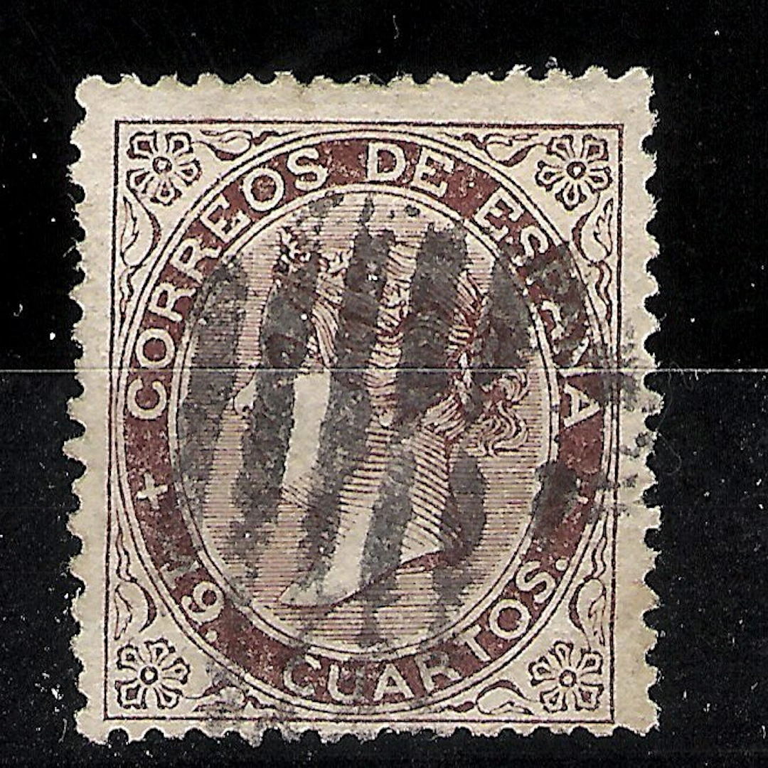 Spain - Isabella II. 1868. 19 cuartos. . Edifil 101