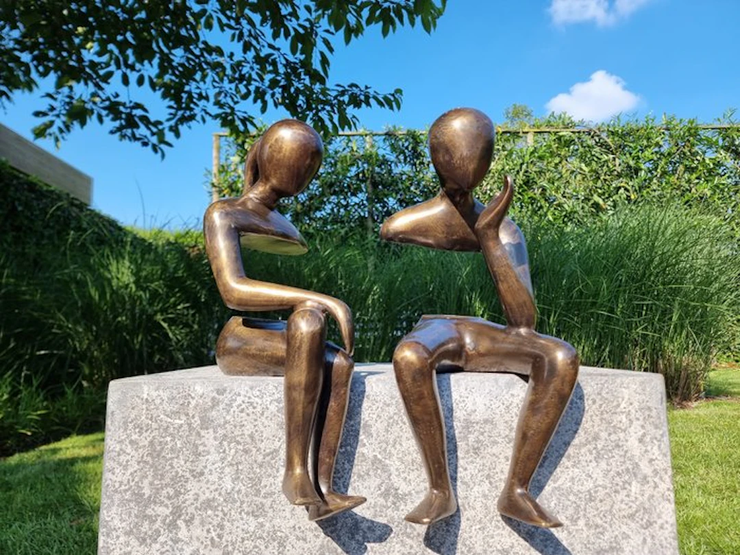 Figurine - Abstract koppel - 45 cm - Bronze