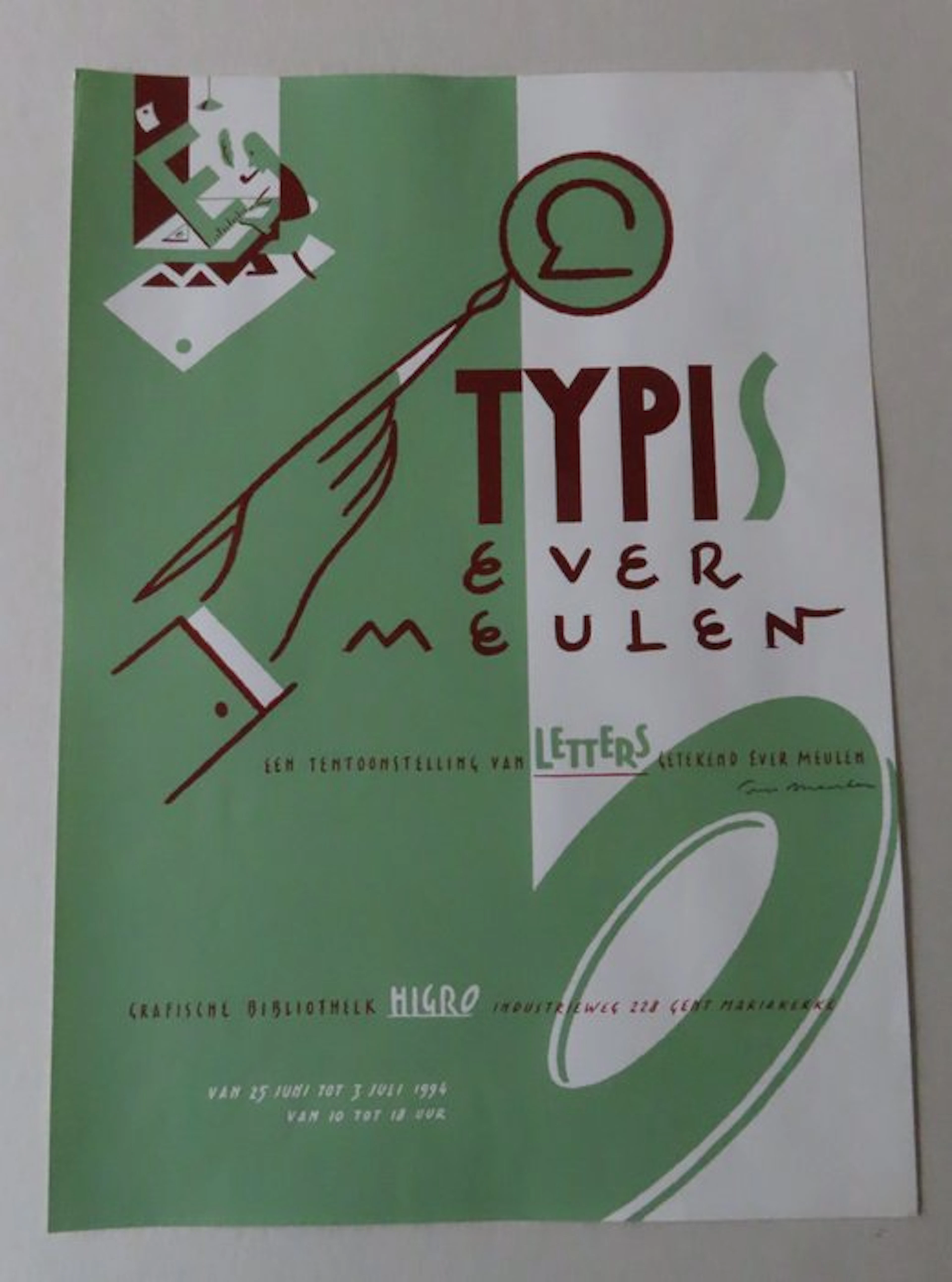 Ever Meulen - 1 Silkscreen - tentoonstellingaffiche - Typis - 1994