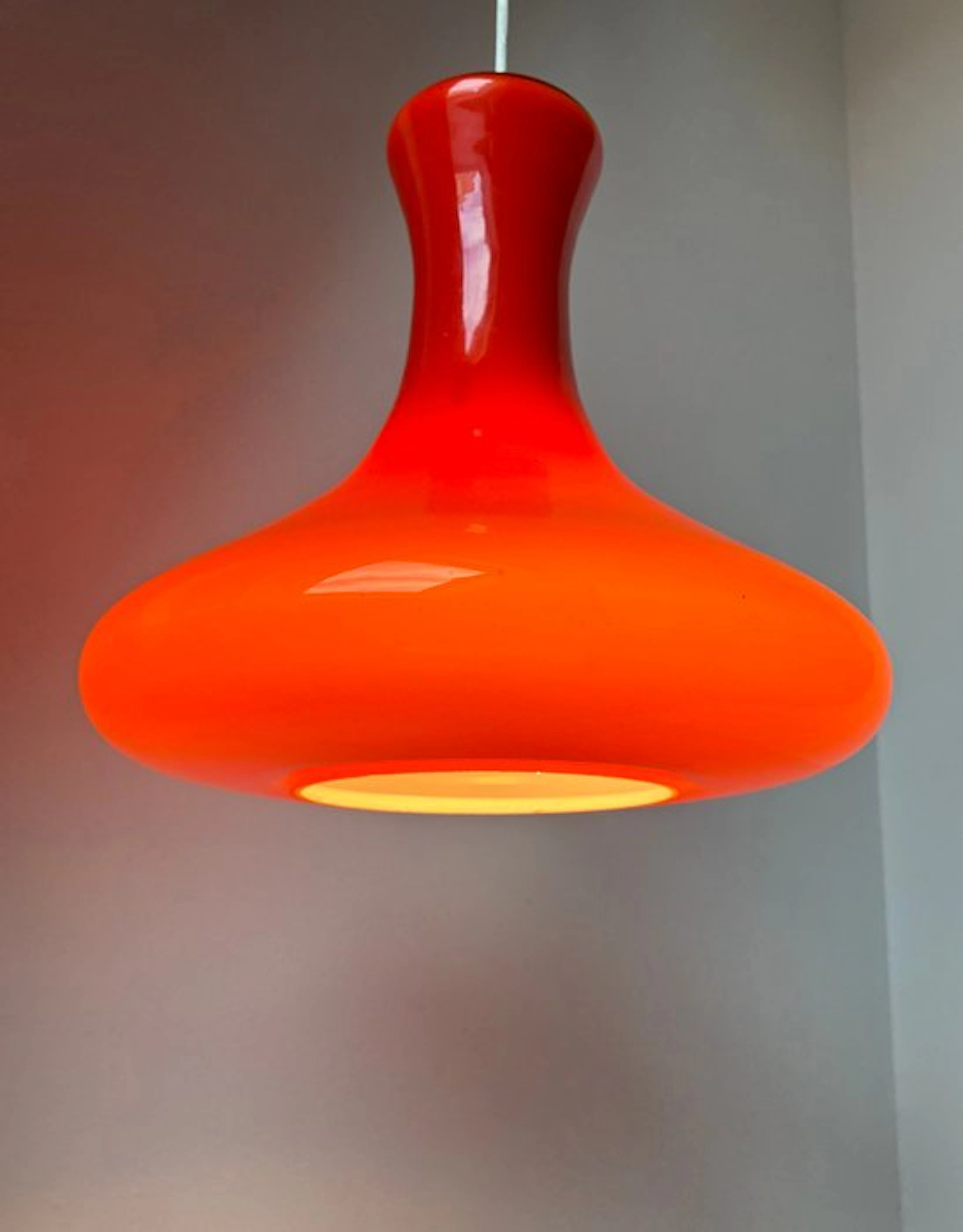 Lamp - Glass - Vintage pendant lamp
