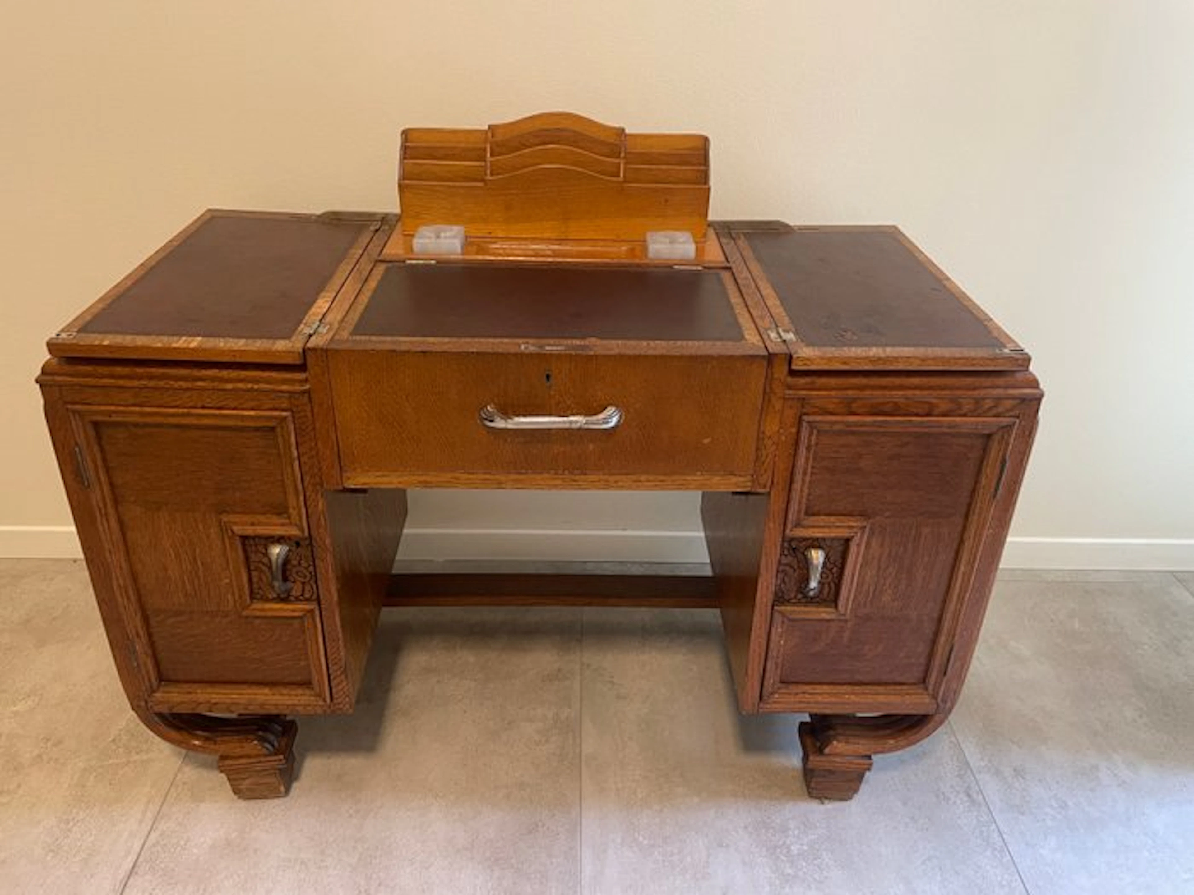 Writing desk - Oak, Leather - Liberty Desk Art Deco
