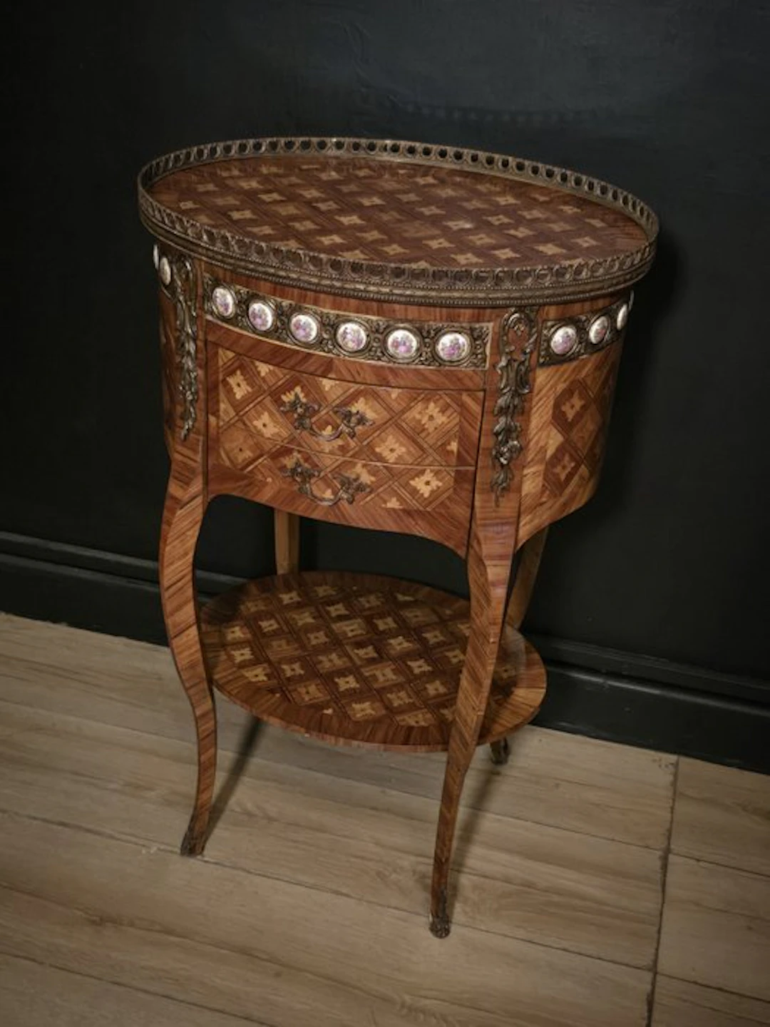 Centre table - Wood, Bronze, Ceramic