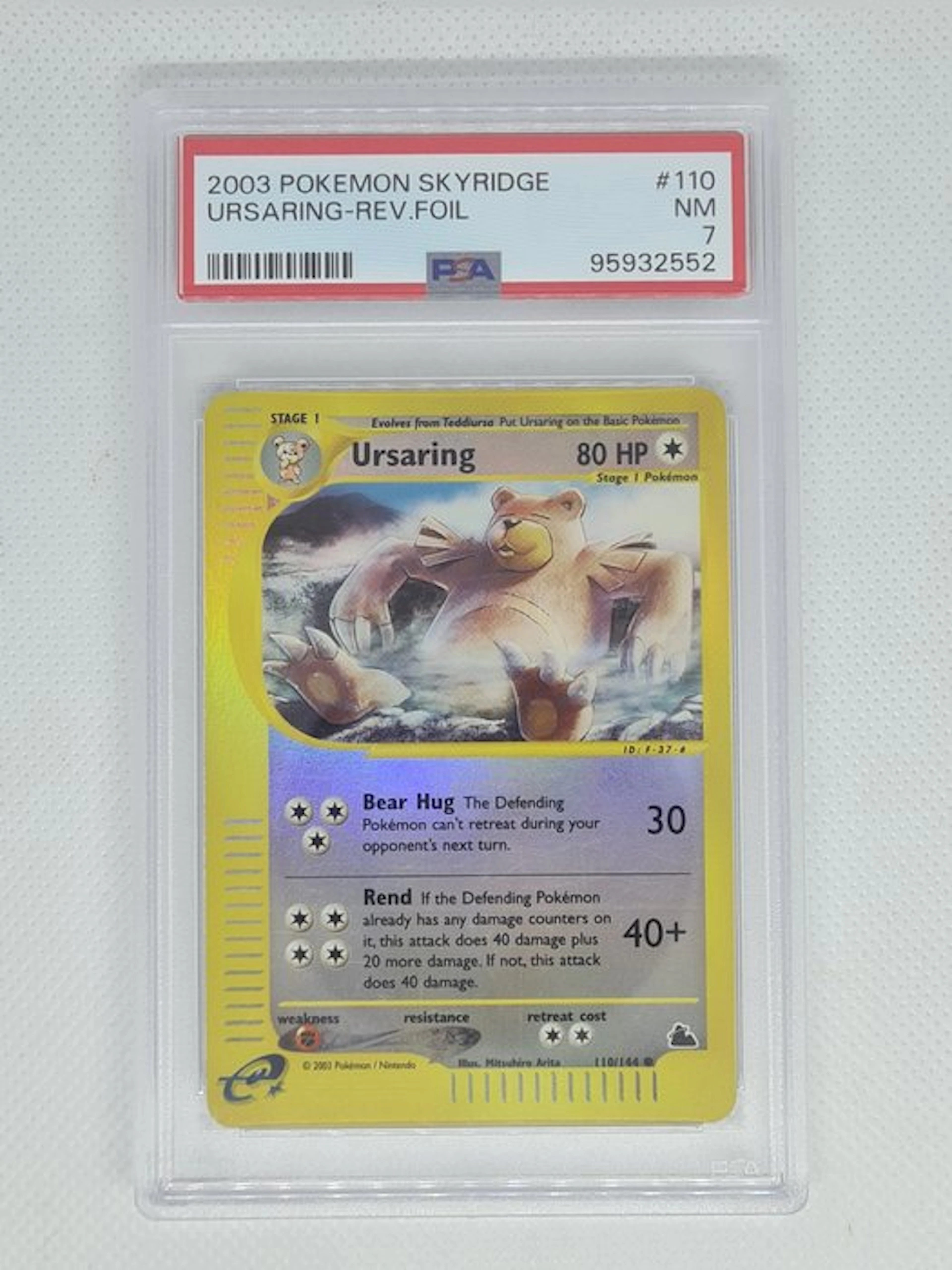 Pokémon - 1 Graded card - Ursaring 110/144 Foil - PSA 7 - WOTC - Skyridge