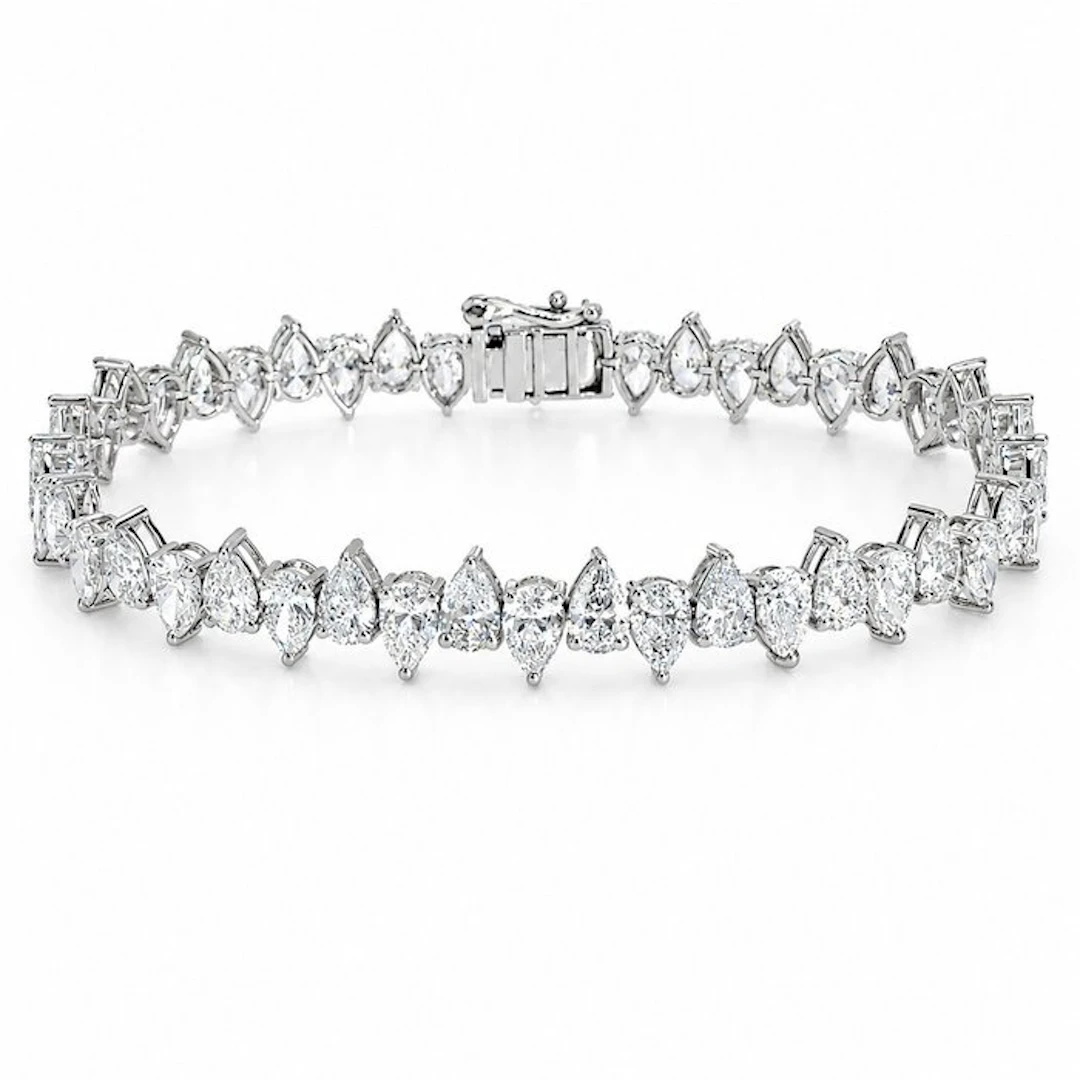 Bracelet - 14 kt. White gold - 11.79ct. tw. Diamond (Lab-grown)